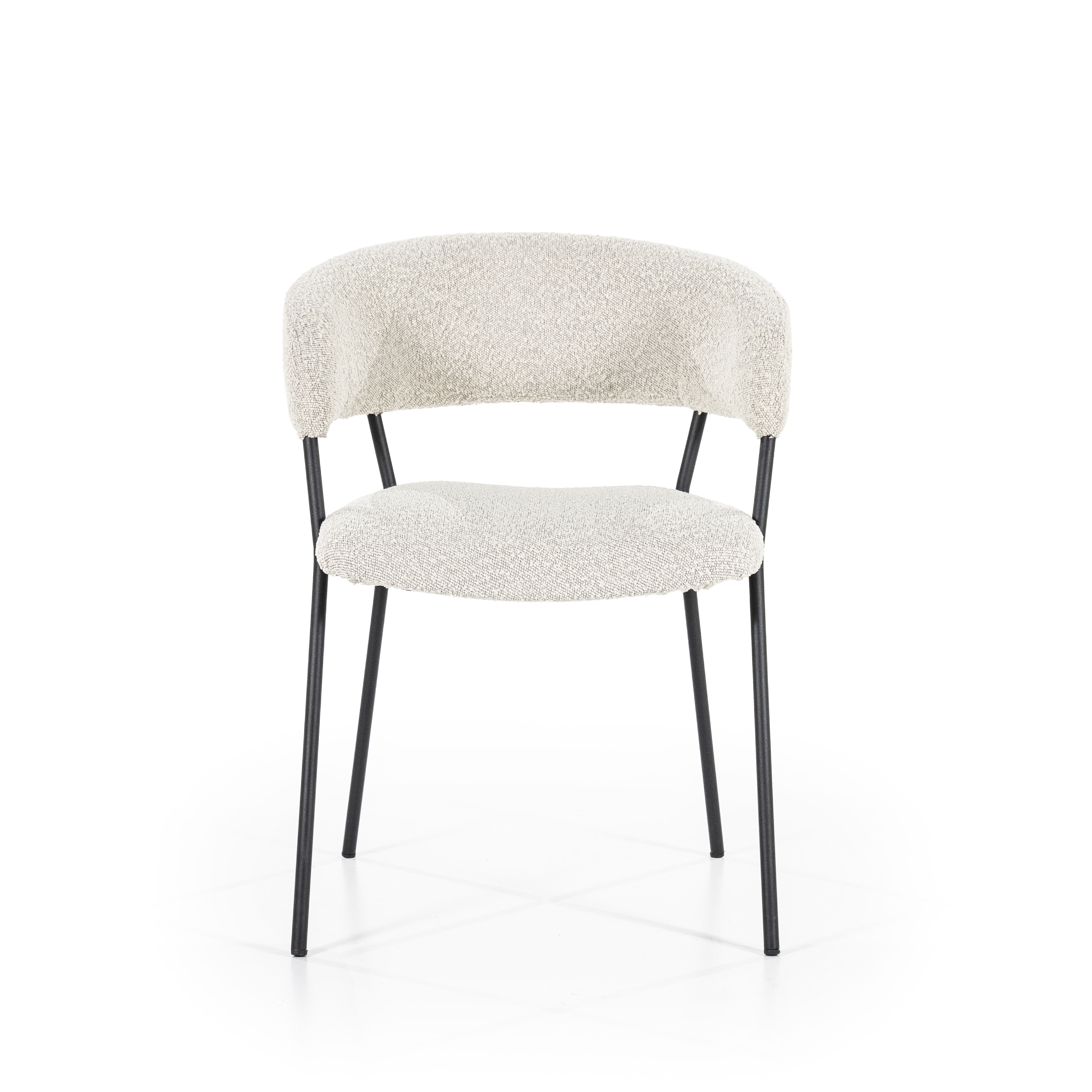 Eleonora Eetkamerstoel 'Luka' Bouclé, kleur Beige