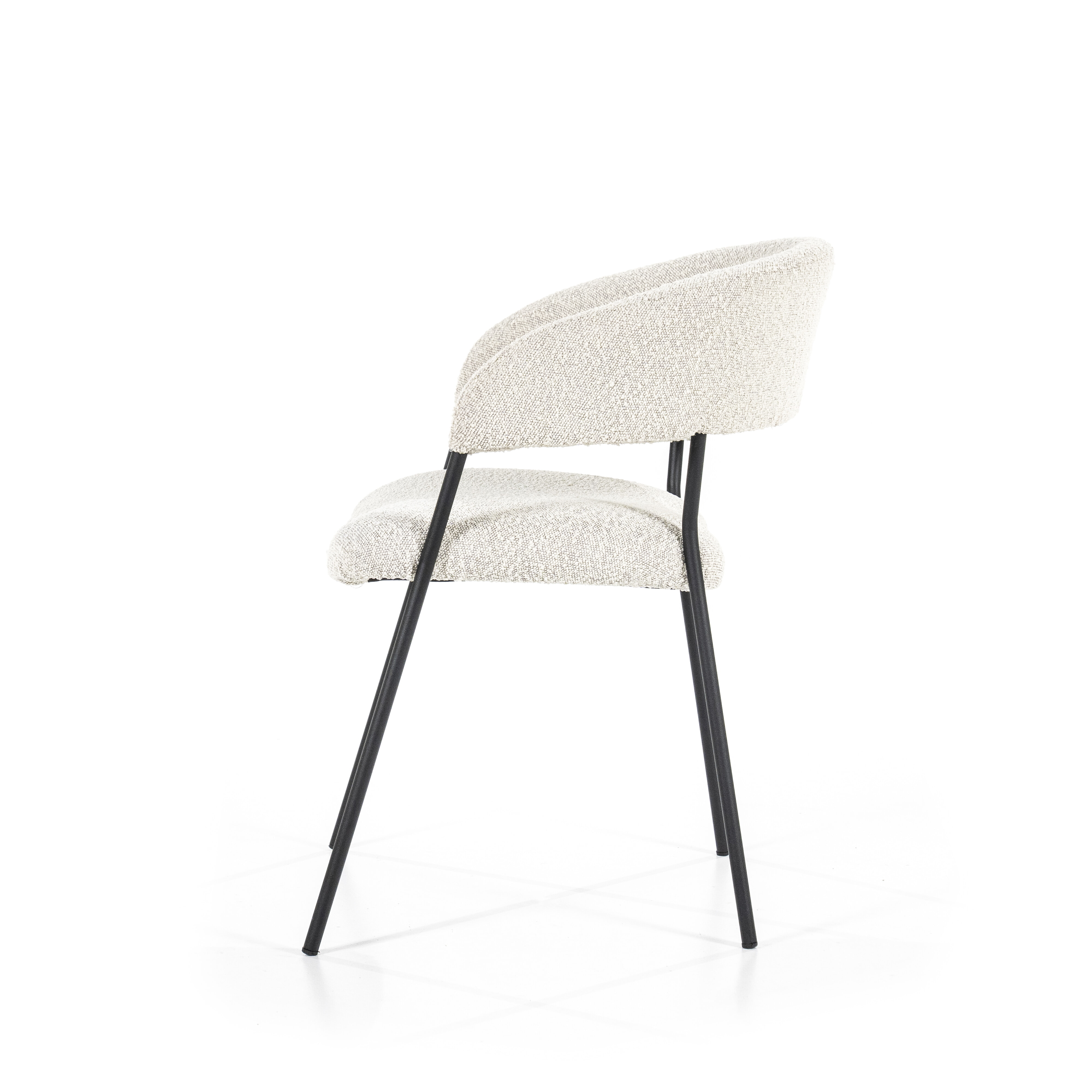 Eleonora Eetkamerstoel 'Luka' Bouclé, kleur Beige