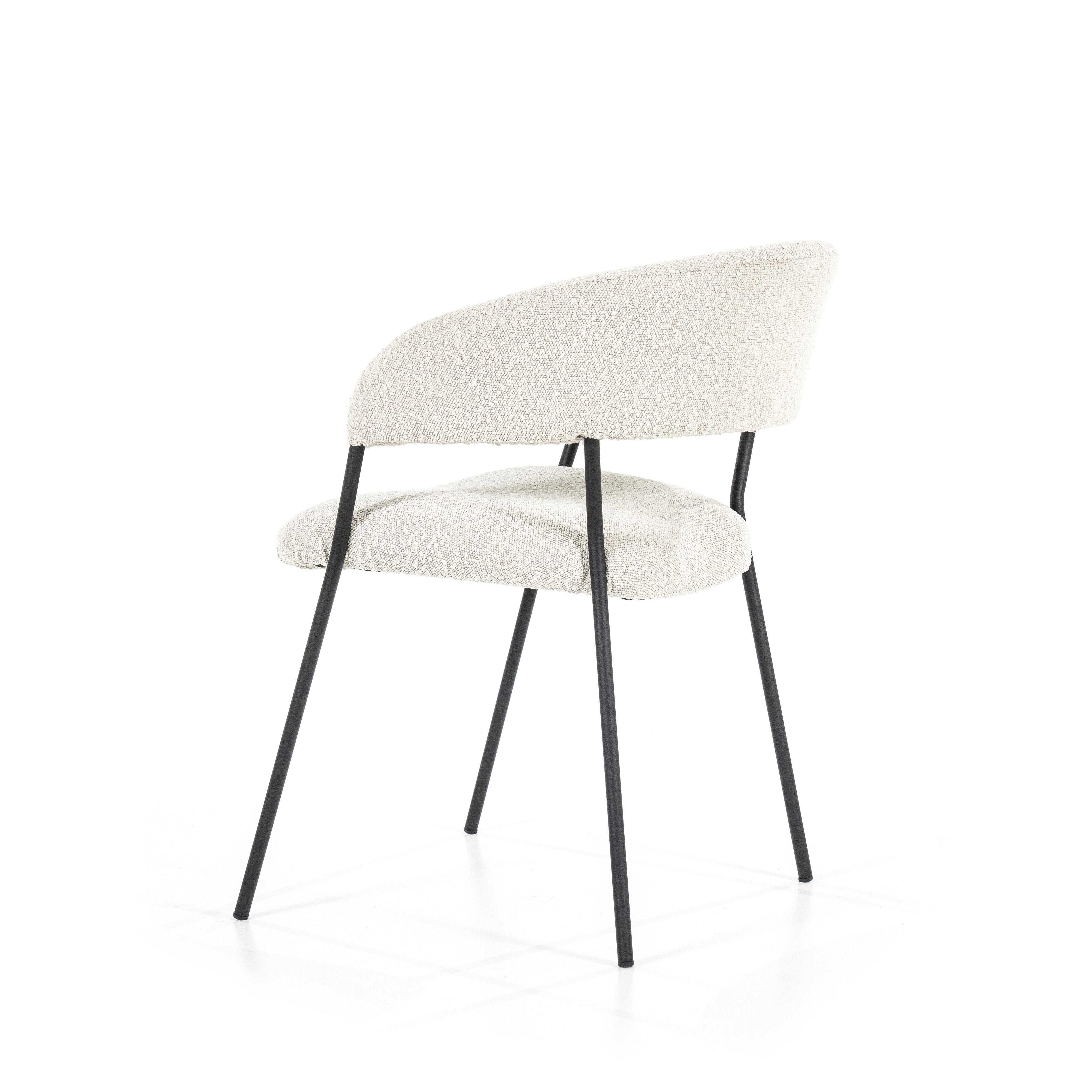Eleonora Eetkamerstoel 'Luka' Bouclé, kleur Beige