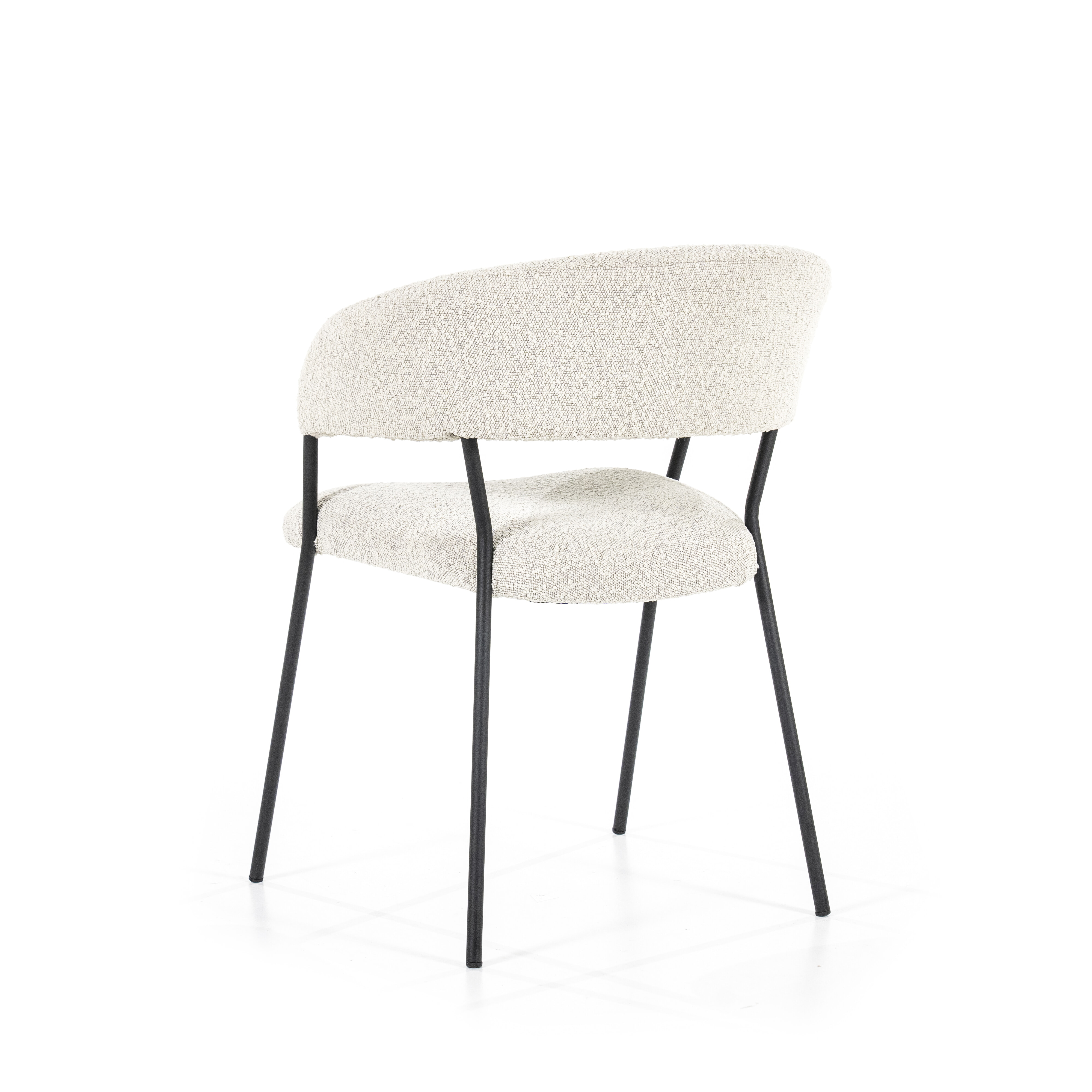 Eleonora Eetkamerstoel 'Luka' Bouclé, kleur Beige