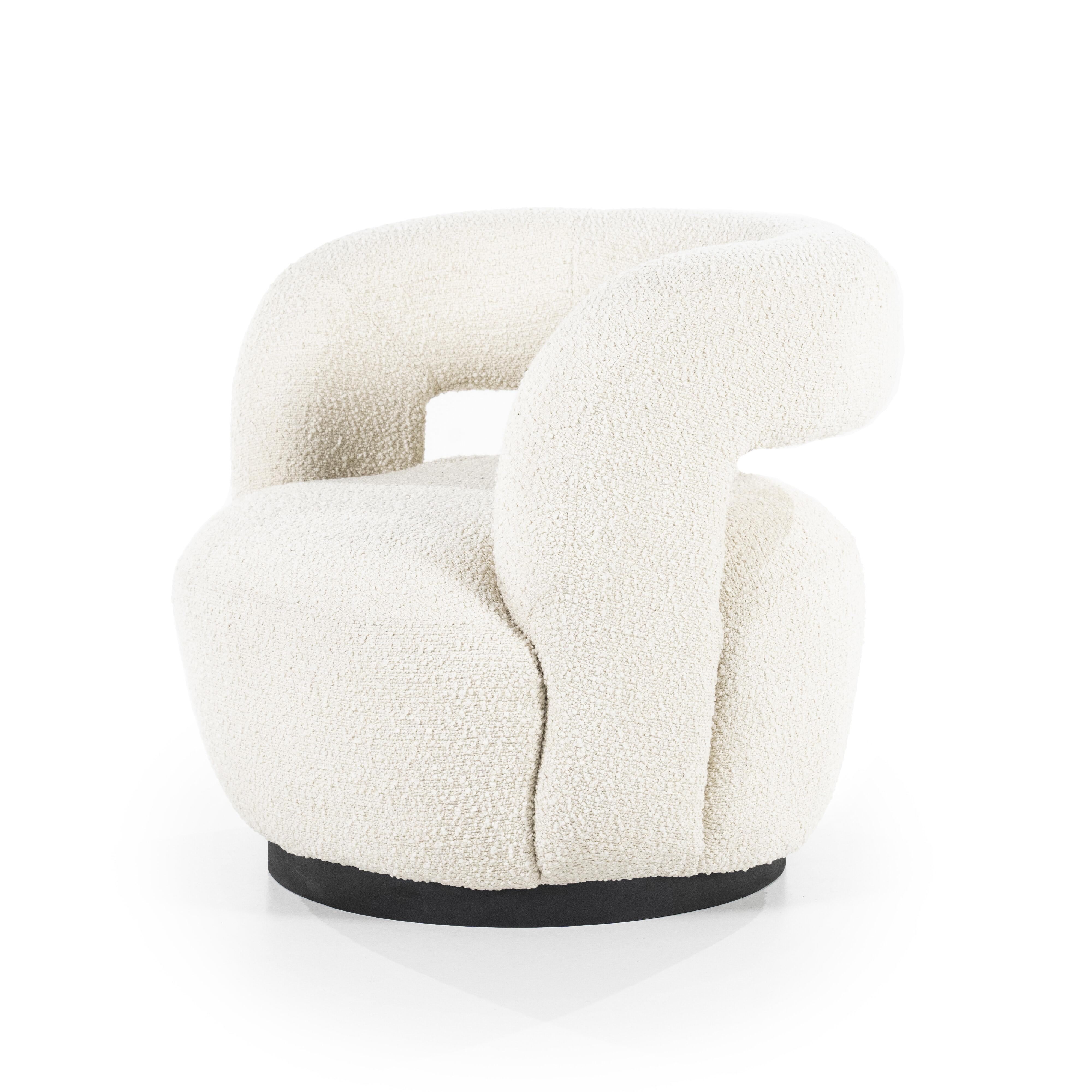 Eleonora Draaifauteuil 'Sharon' Bouclé, kleur Beige
