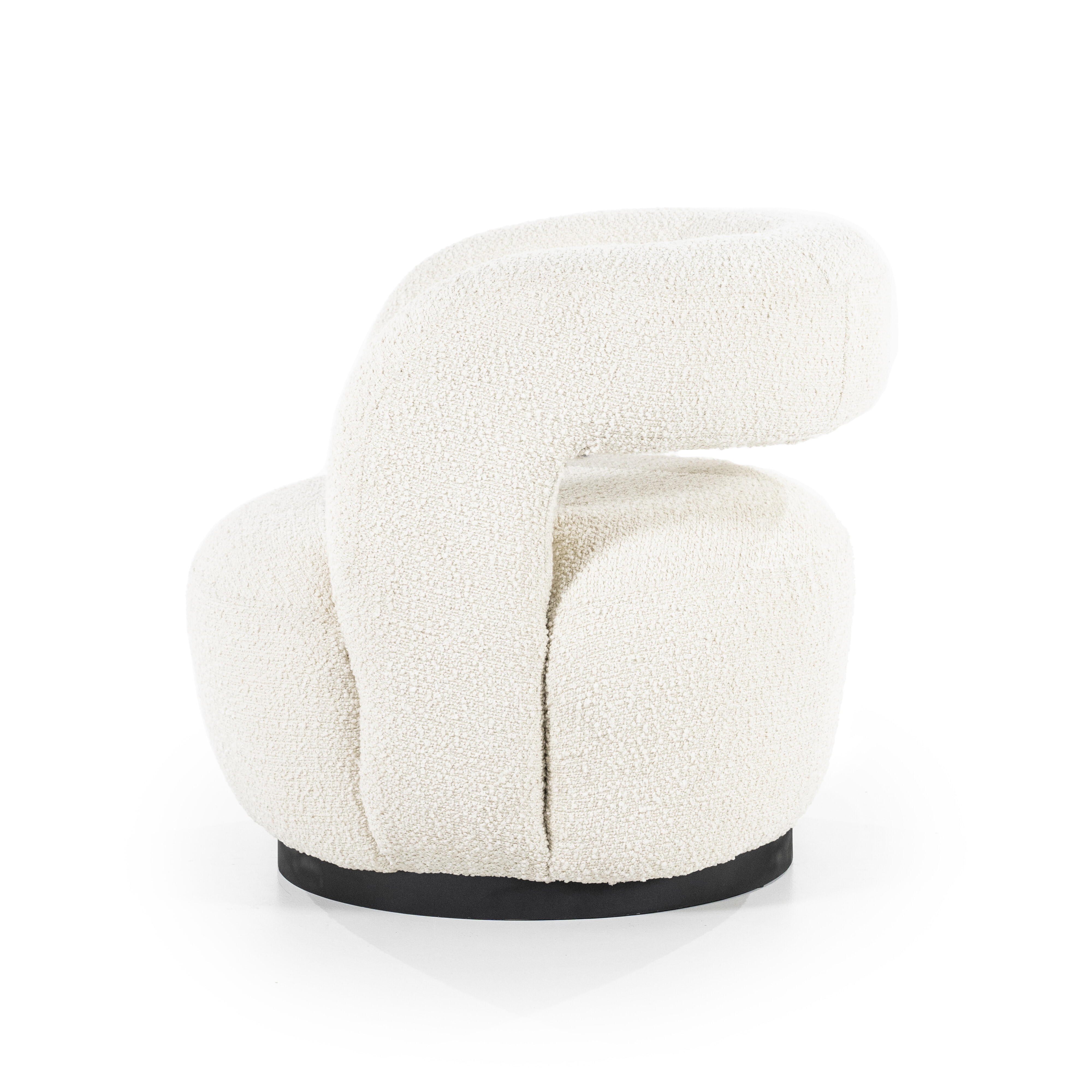 Eleonora Draaifauteuil 'Sharon' Bouclé, kleur Beige