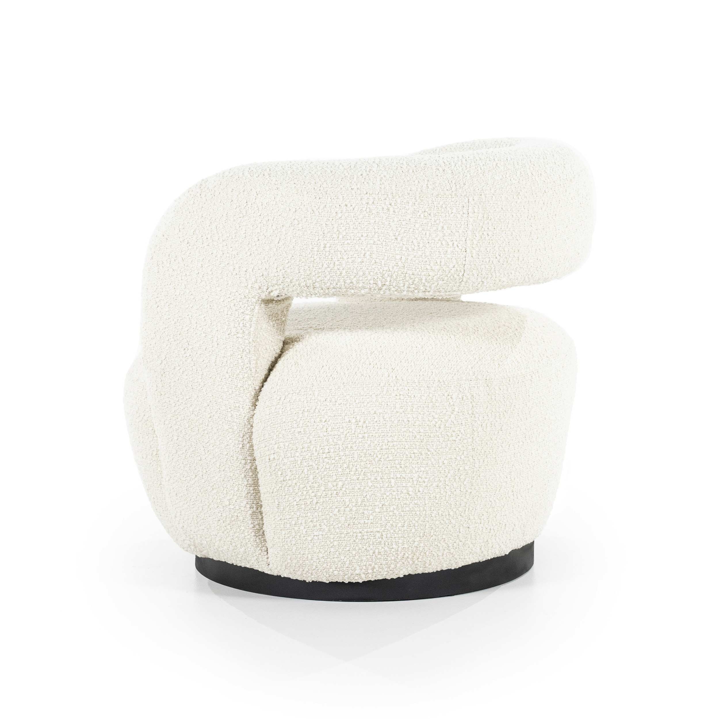 Eleonora Draaifauteuil 'Sharon' Bouclé, kleur Beige