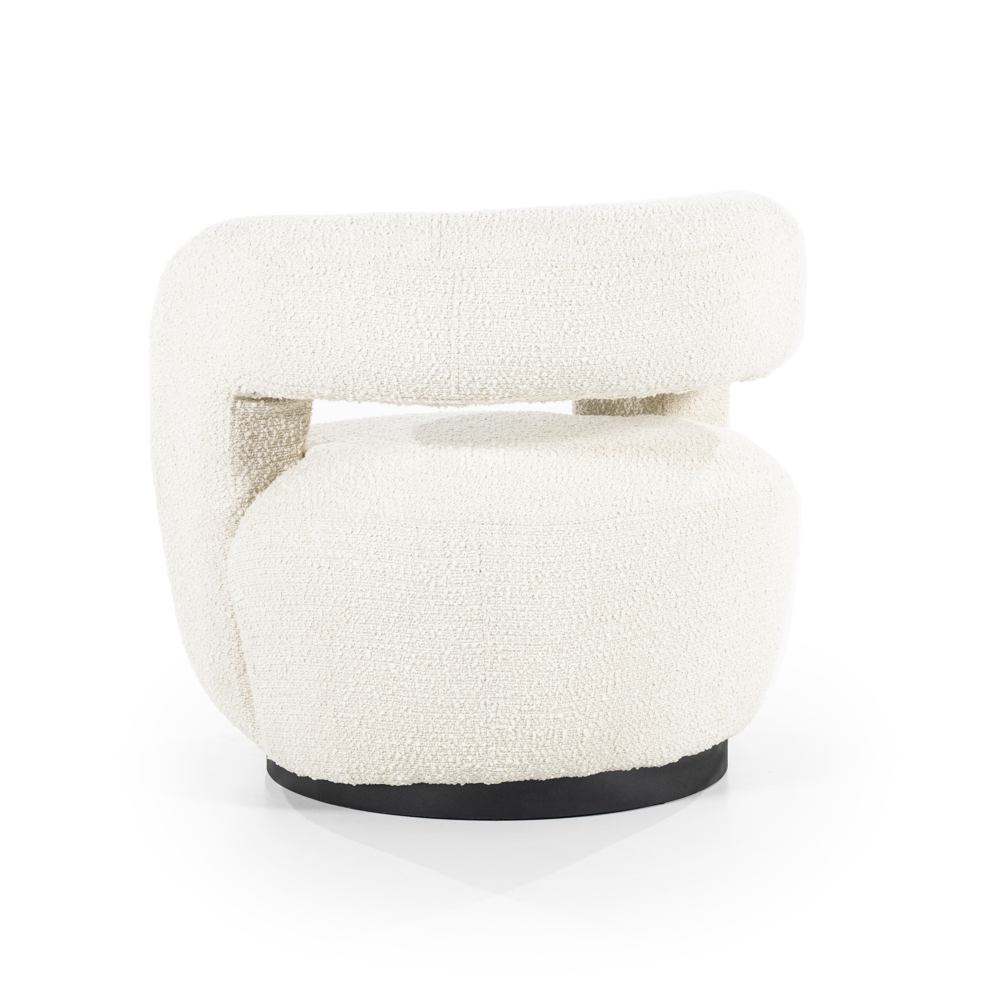 Eleonora Draaifauteuil 'Sharon' Bouclé, kleur Beige
