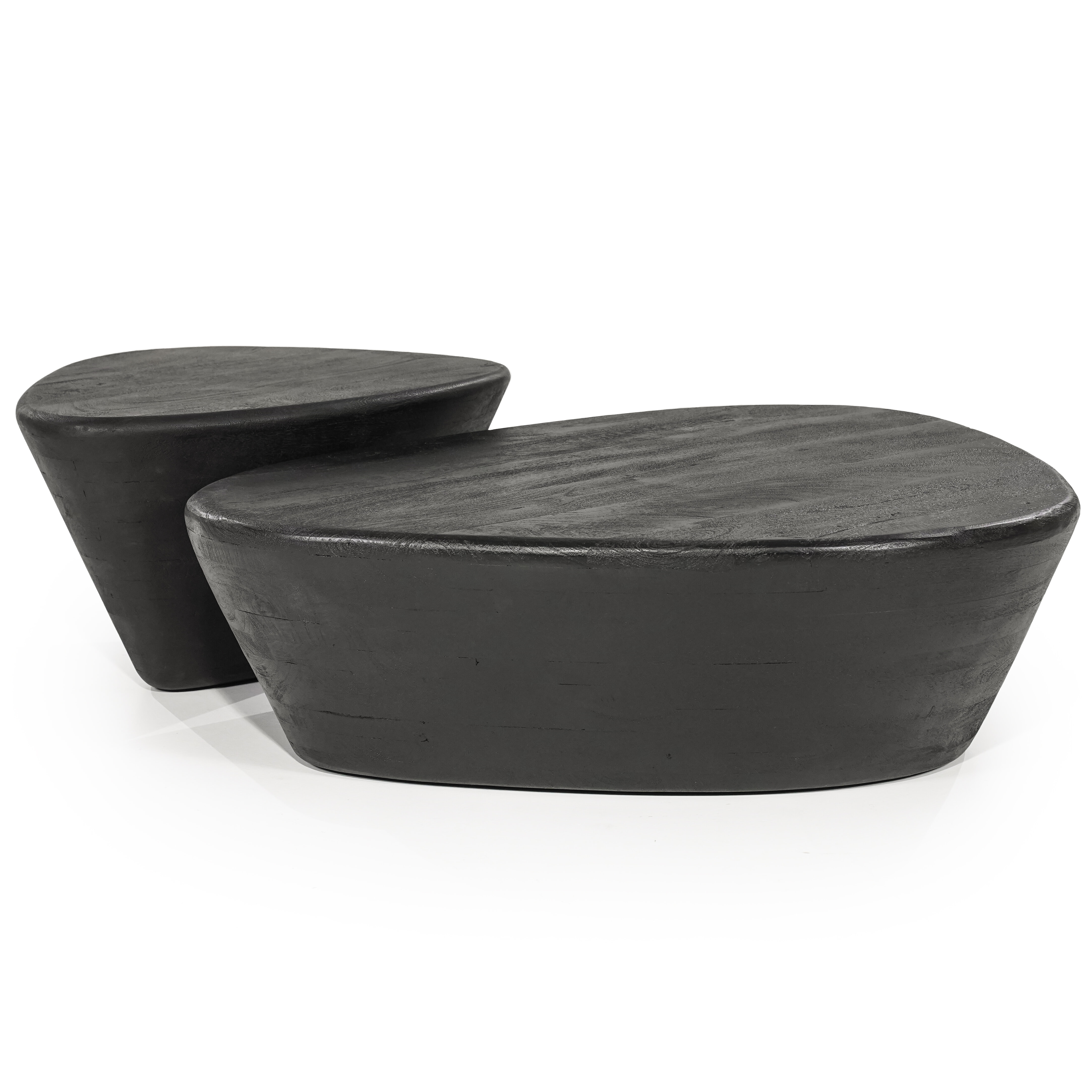 Eleonora Organische Salontafel 'Mila' Mangohout, 107 x 78cm, kleur Zwart