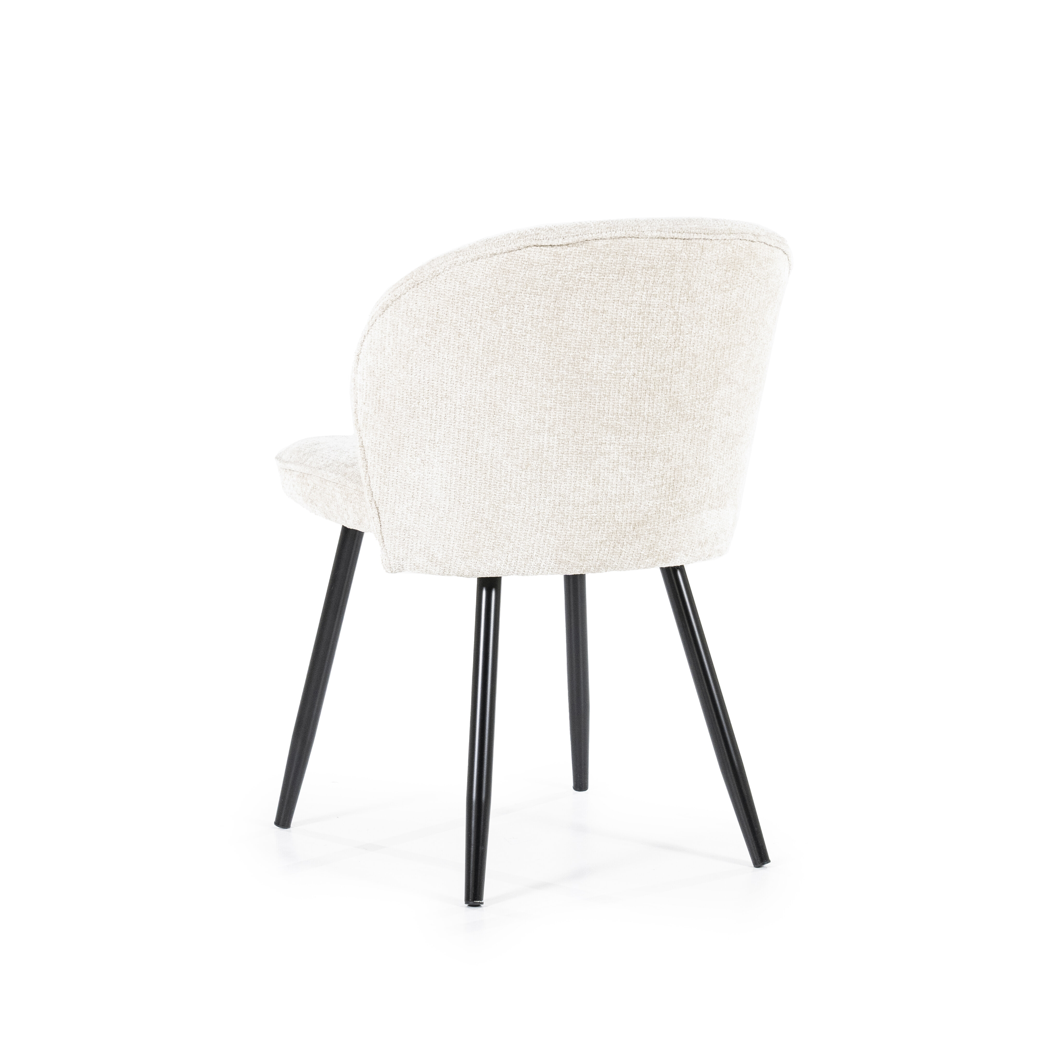 Eleonora Eetkamerstoel 'Riley' Chenille, kleur Beige