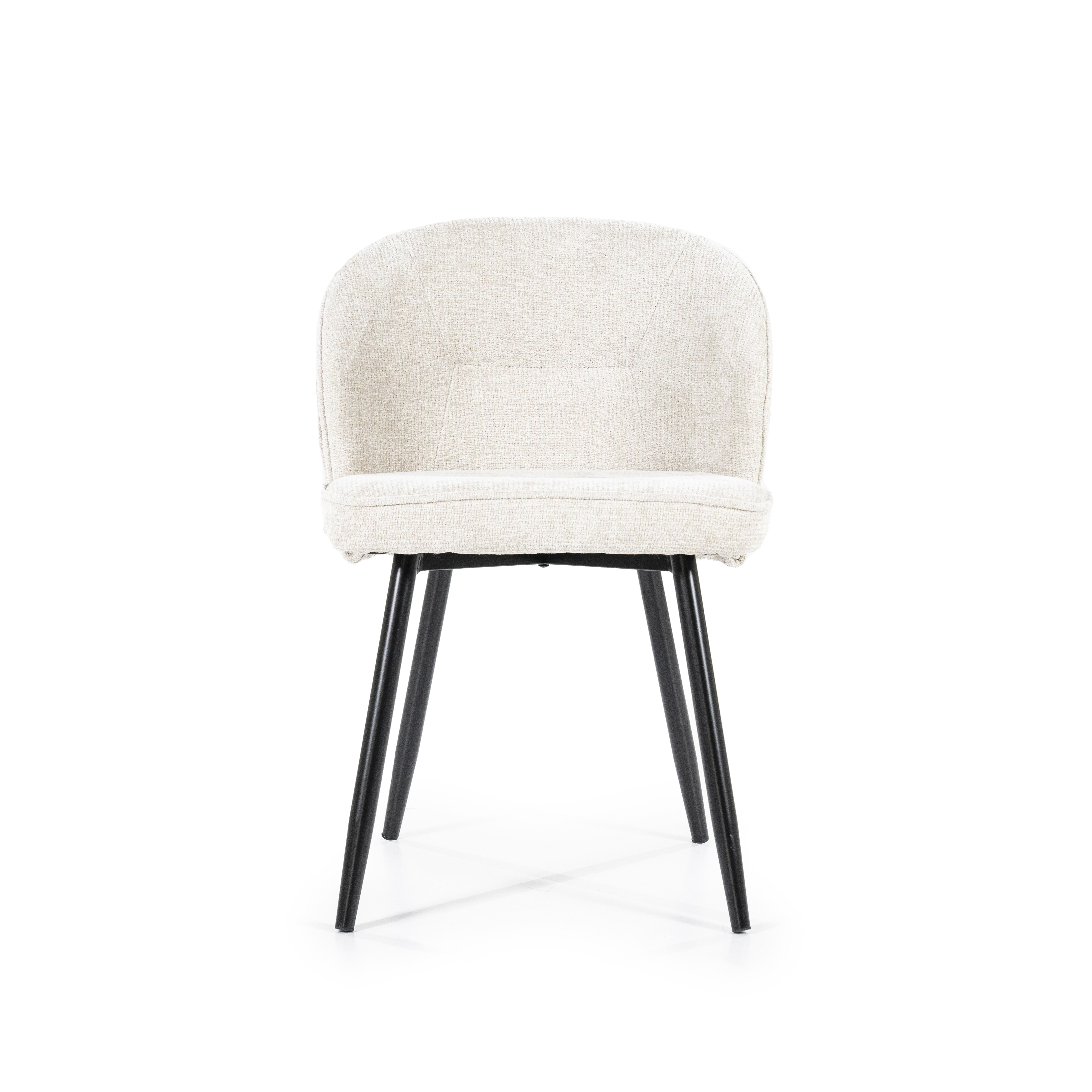 Eleonora Eetkamerstoel 'Riley' Chenille, kleur Beige