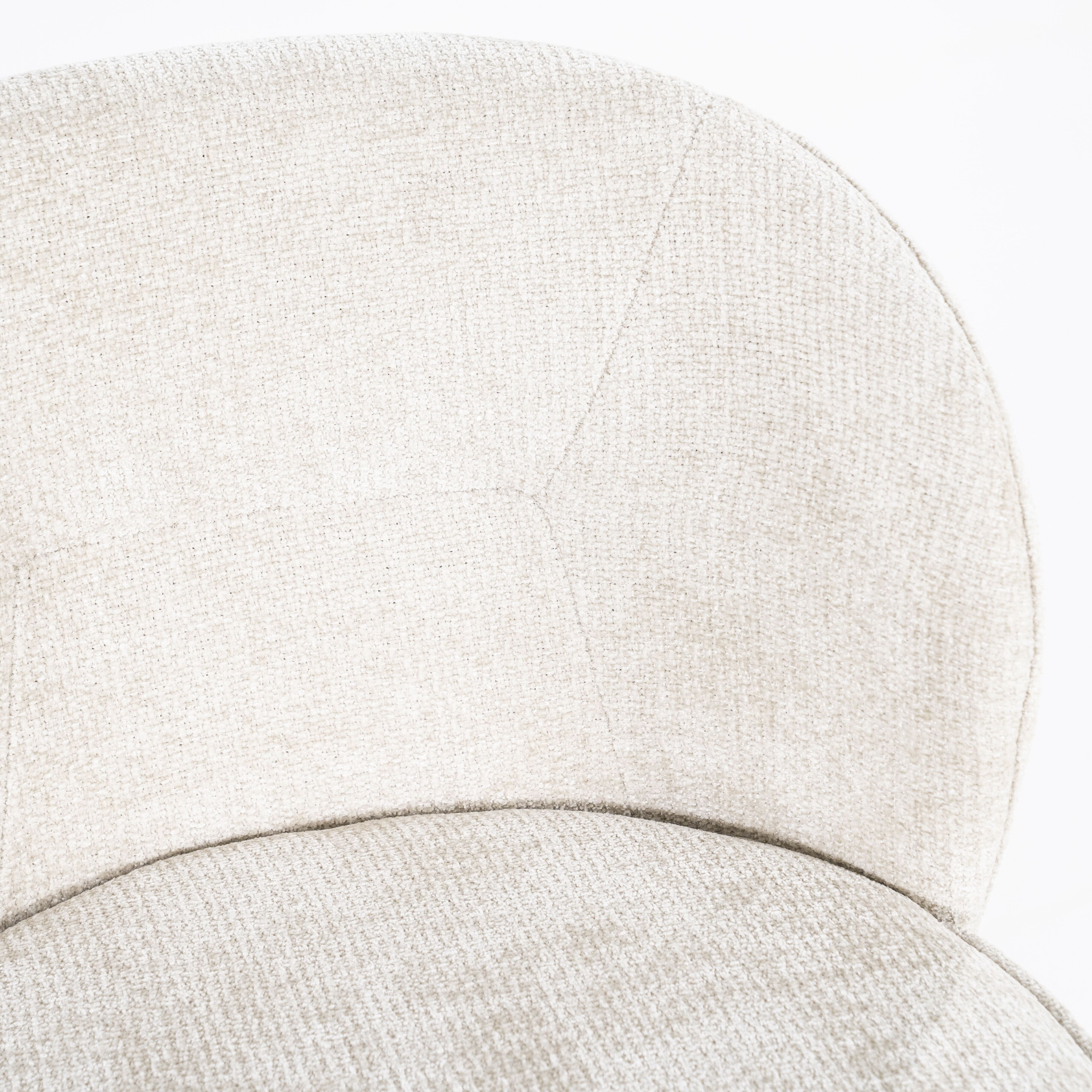 Eleonora Eetkamerstoel 'Riley' Chenille, kleur Beige