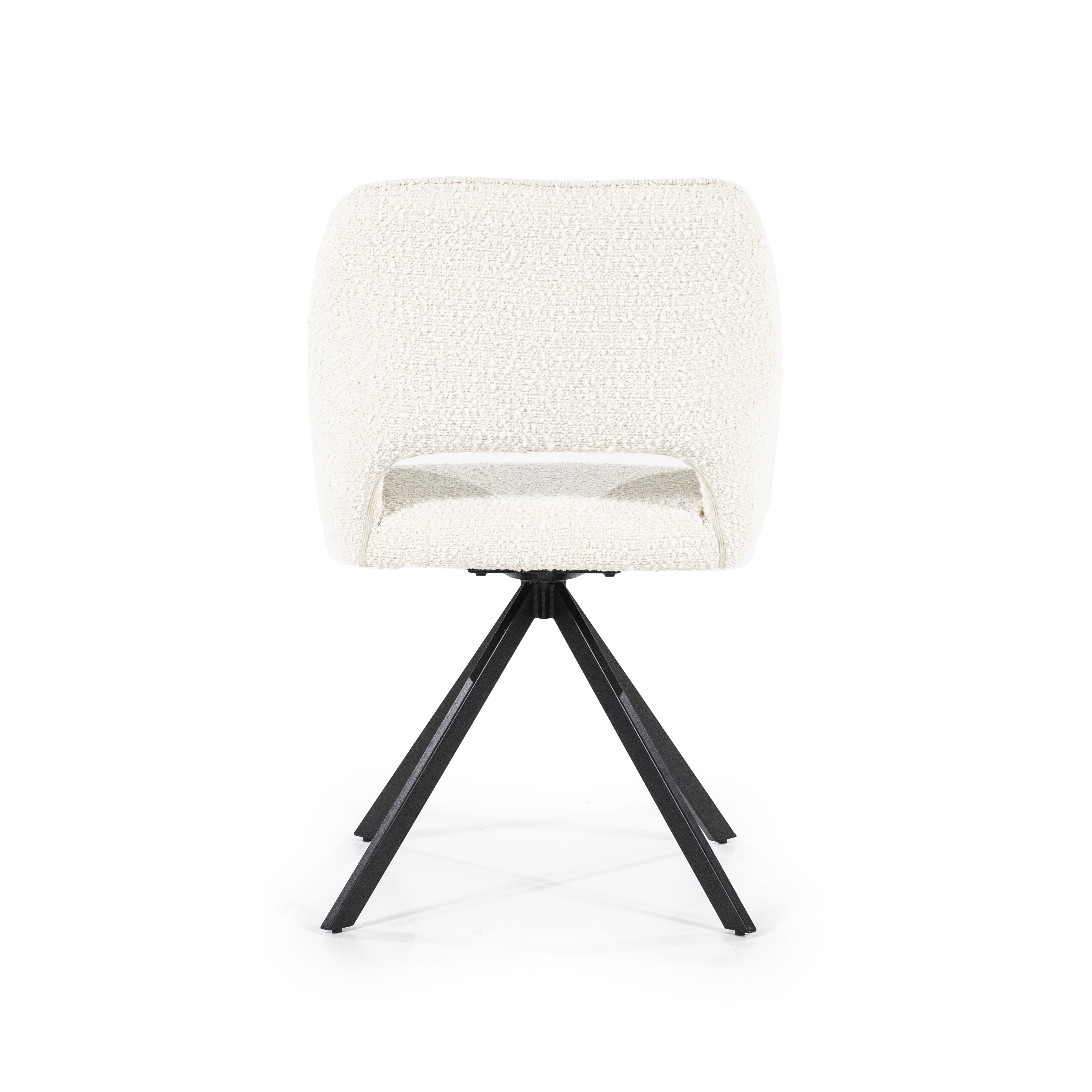 Eleonora Draaibare Eetkamerstoel 'Fabio' Bouclé, kleur Beige