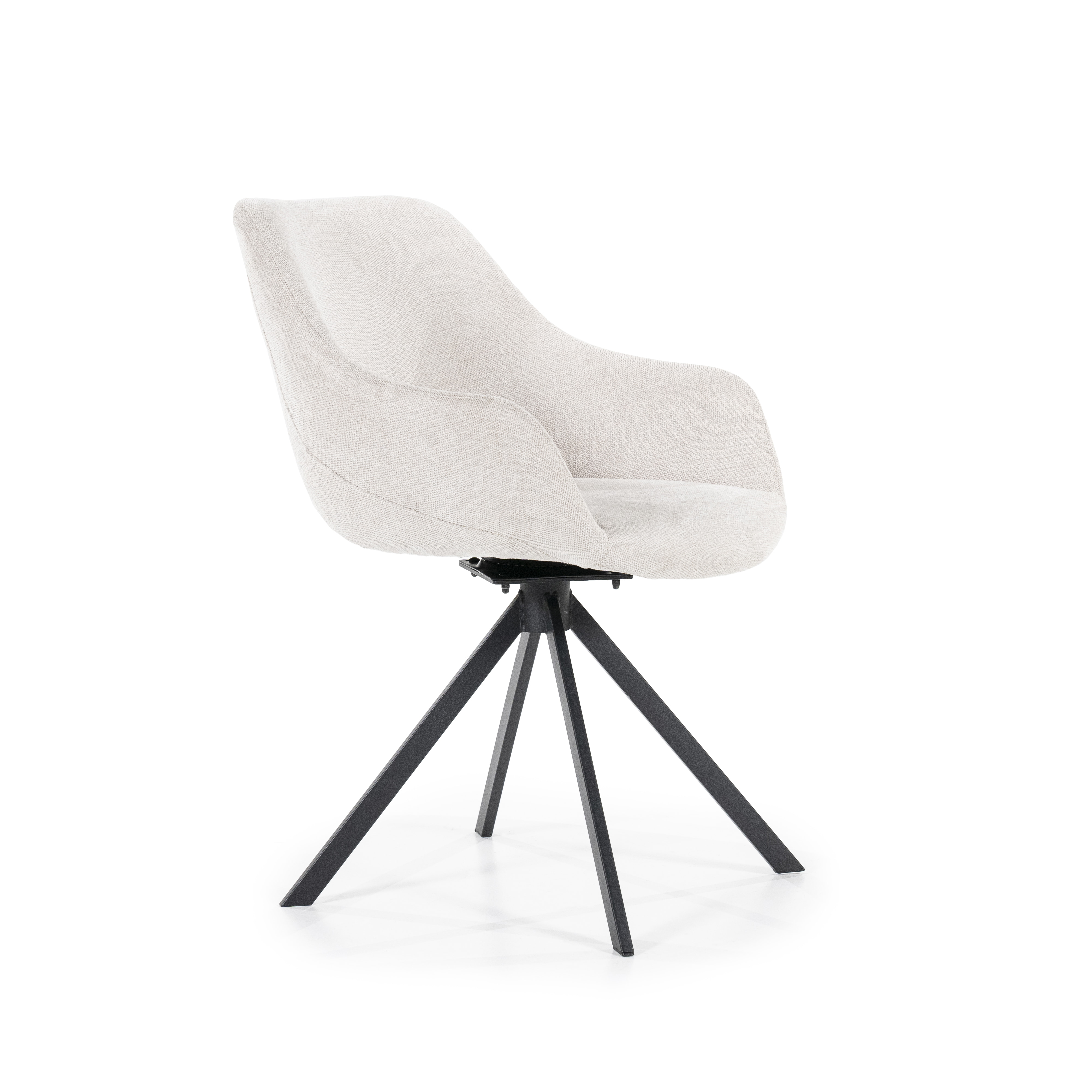 Eleonora Draaibare Eetkamerstoel 'Mamé' kleur Beige