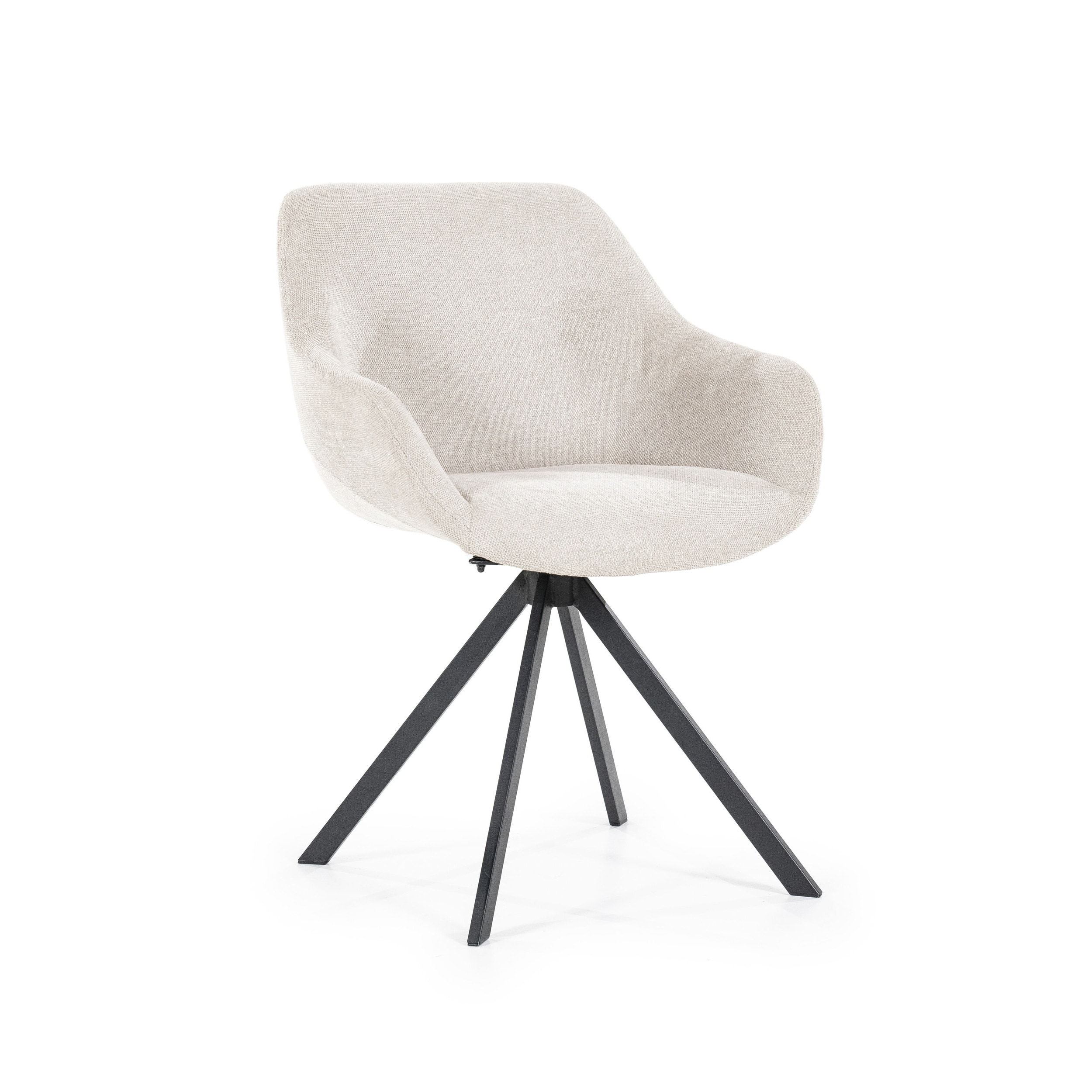 Eleonora Draaibare Eetkamerstoel 'Mamé' kleur Beige