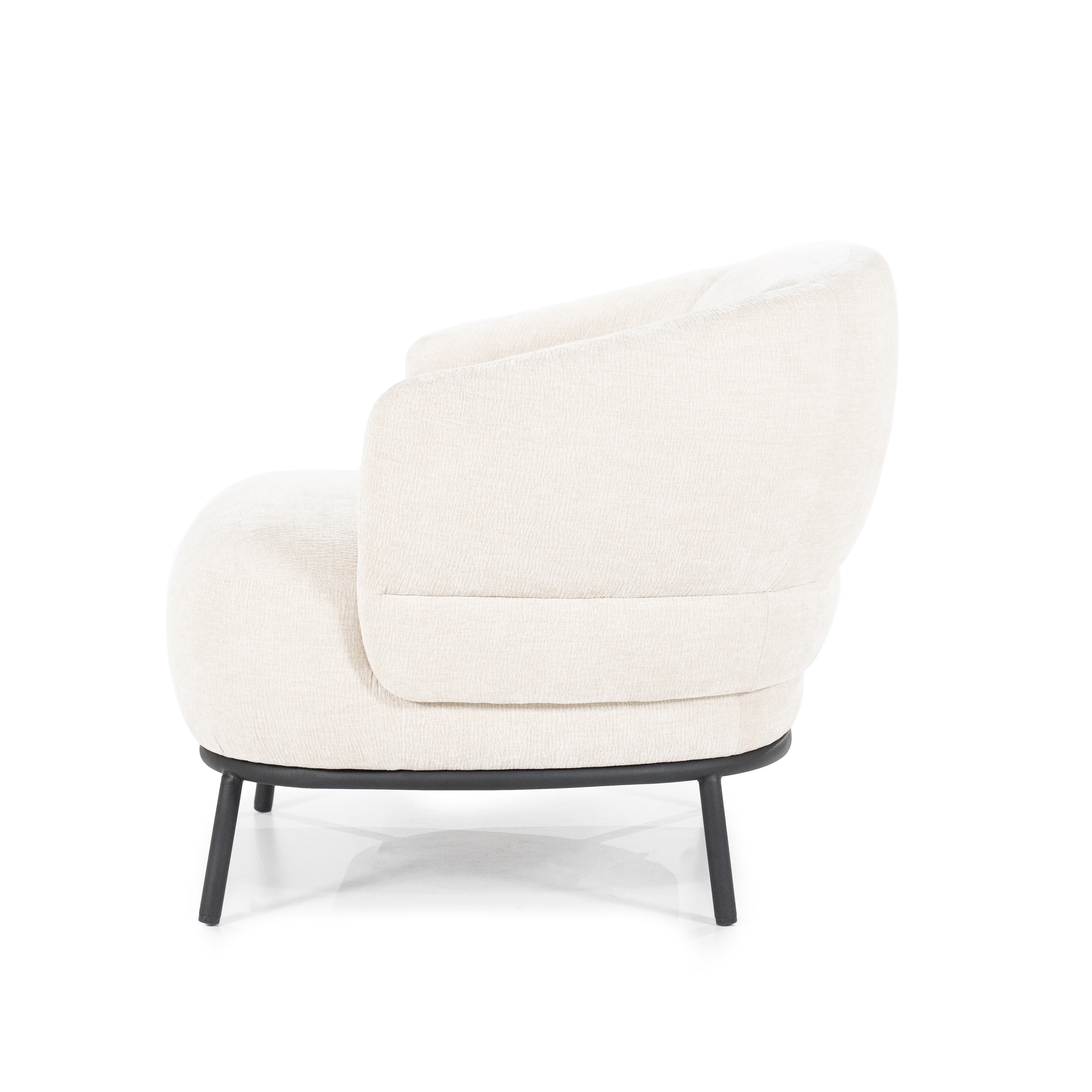 Eleonora Fauteuil 'David' Chenille, kleur Beige