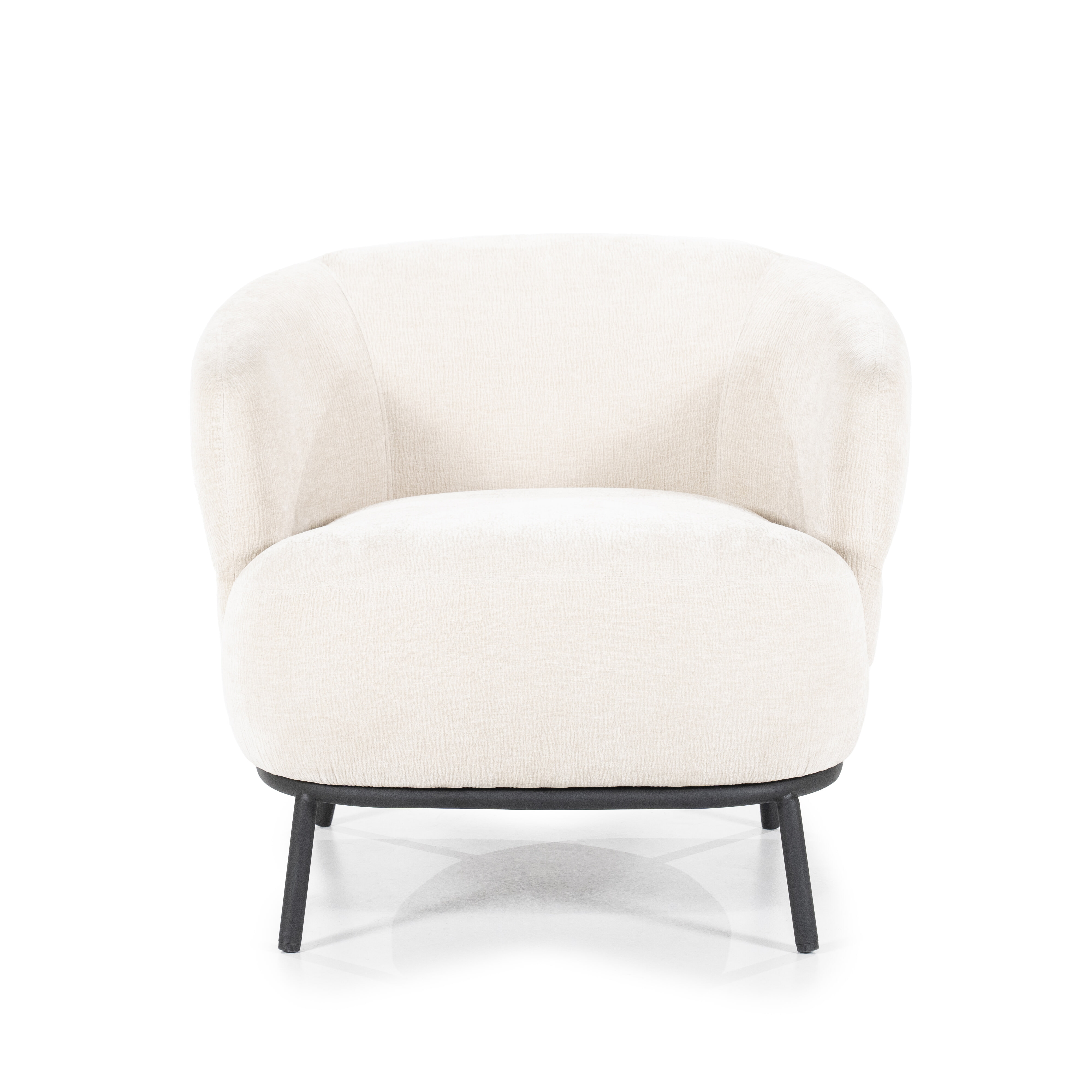Eleonora Fauteuil 'David' Chenille, kleur Beige
