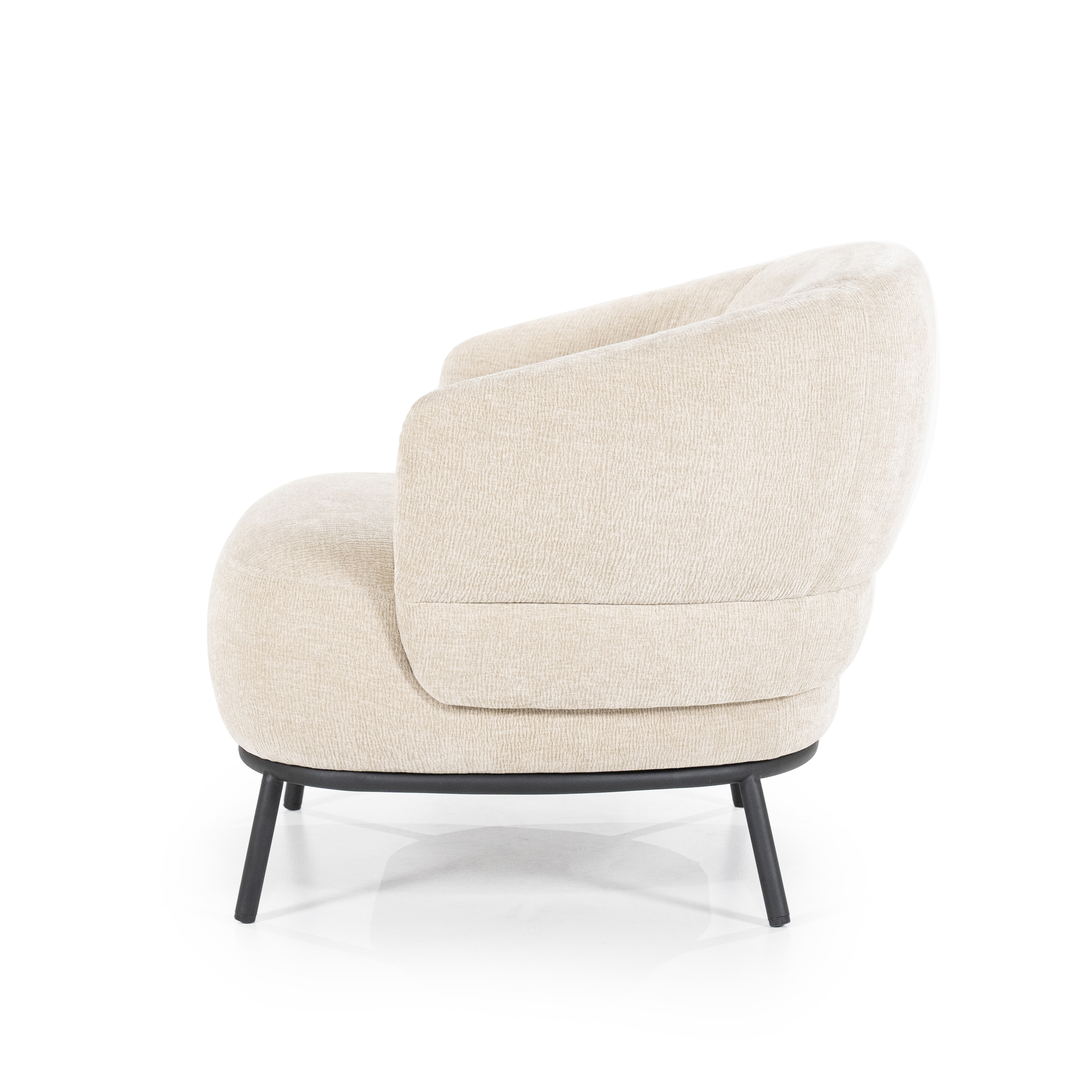 Eleonora Fauteuil 'David' Chenille, kleur Taupe
