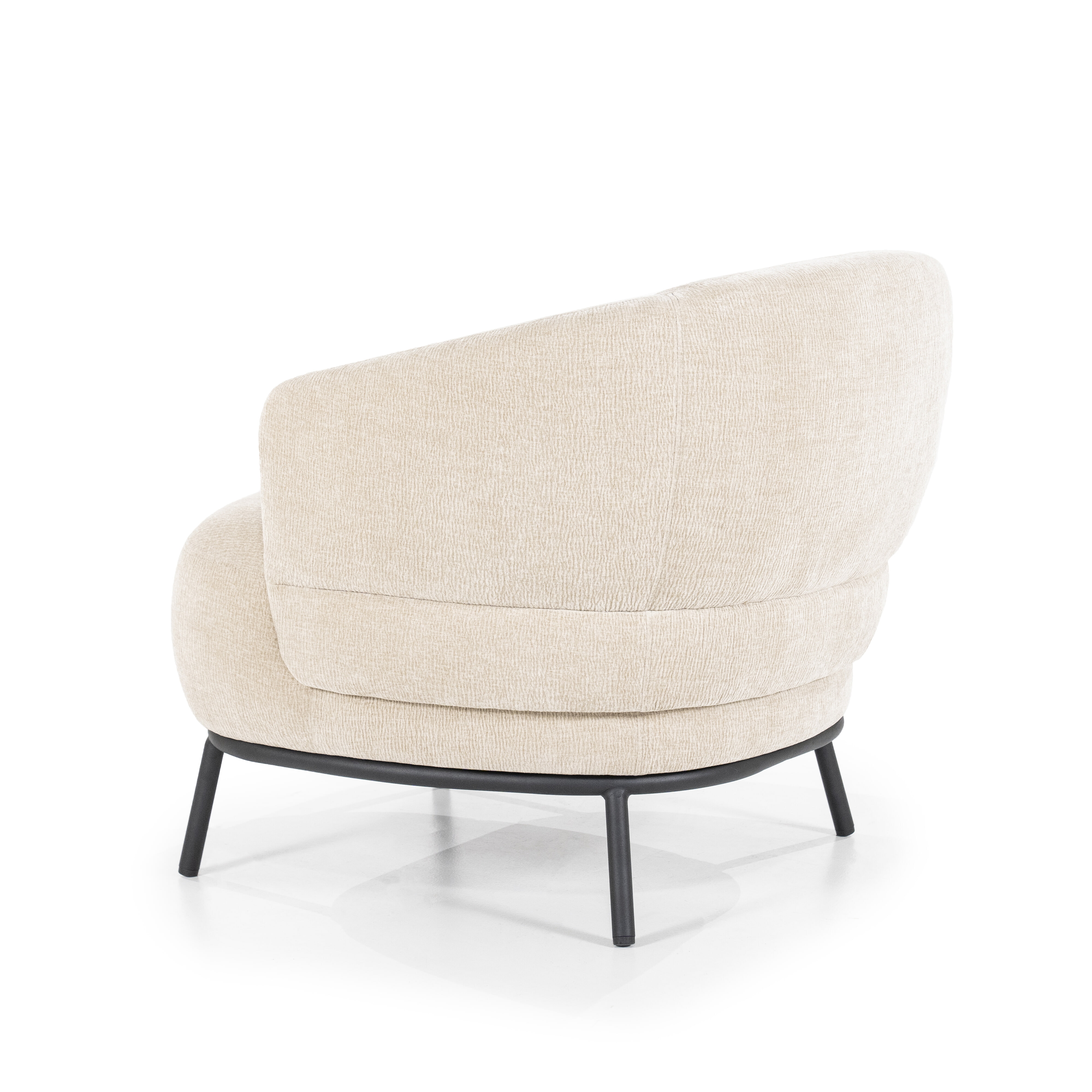 Eleonora Fauteuil 'David' Chenille, kleur Taupe