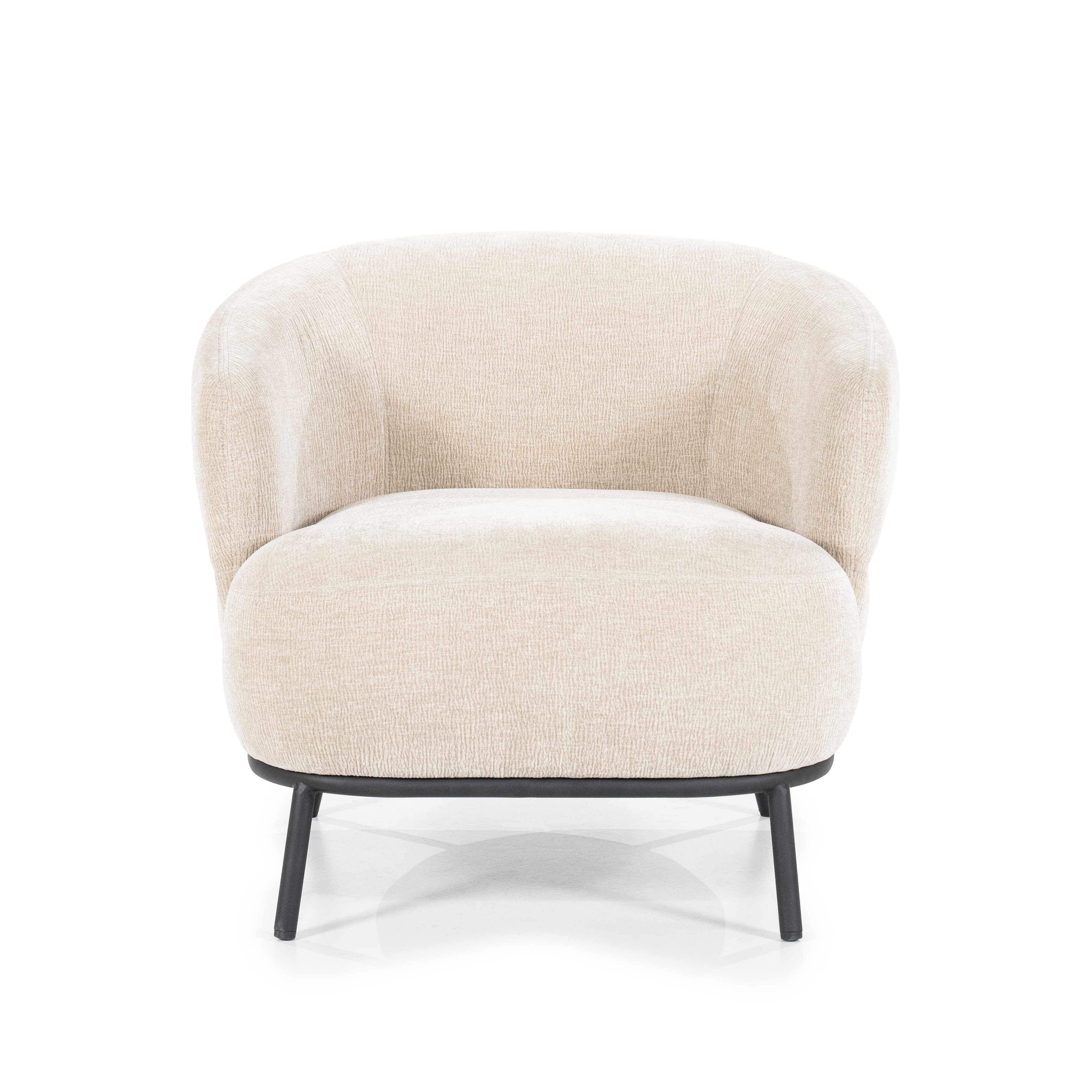 Eleonora Fauteuil 'David' Chenille, kleur Taupe