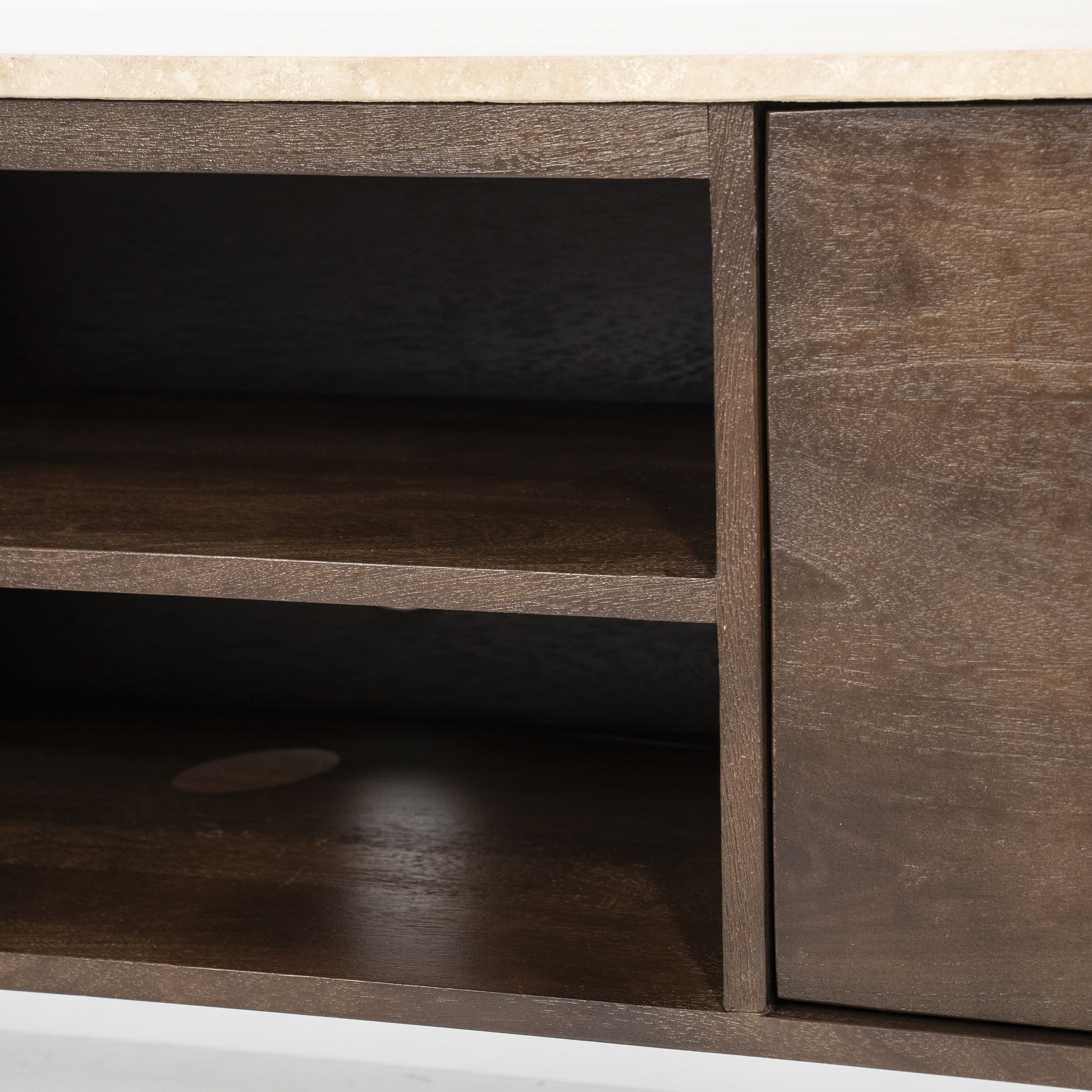 Eleonora TV-meubel 'Lio' Mangohout en Travertin, 170cm