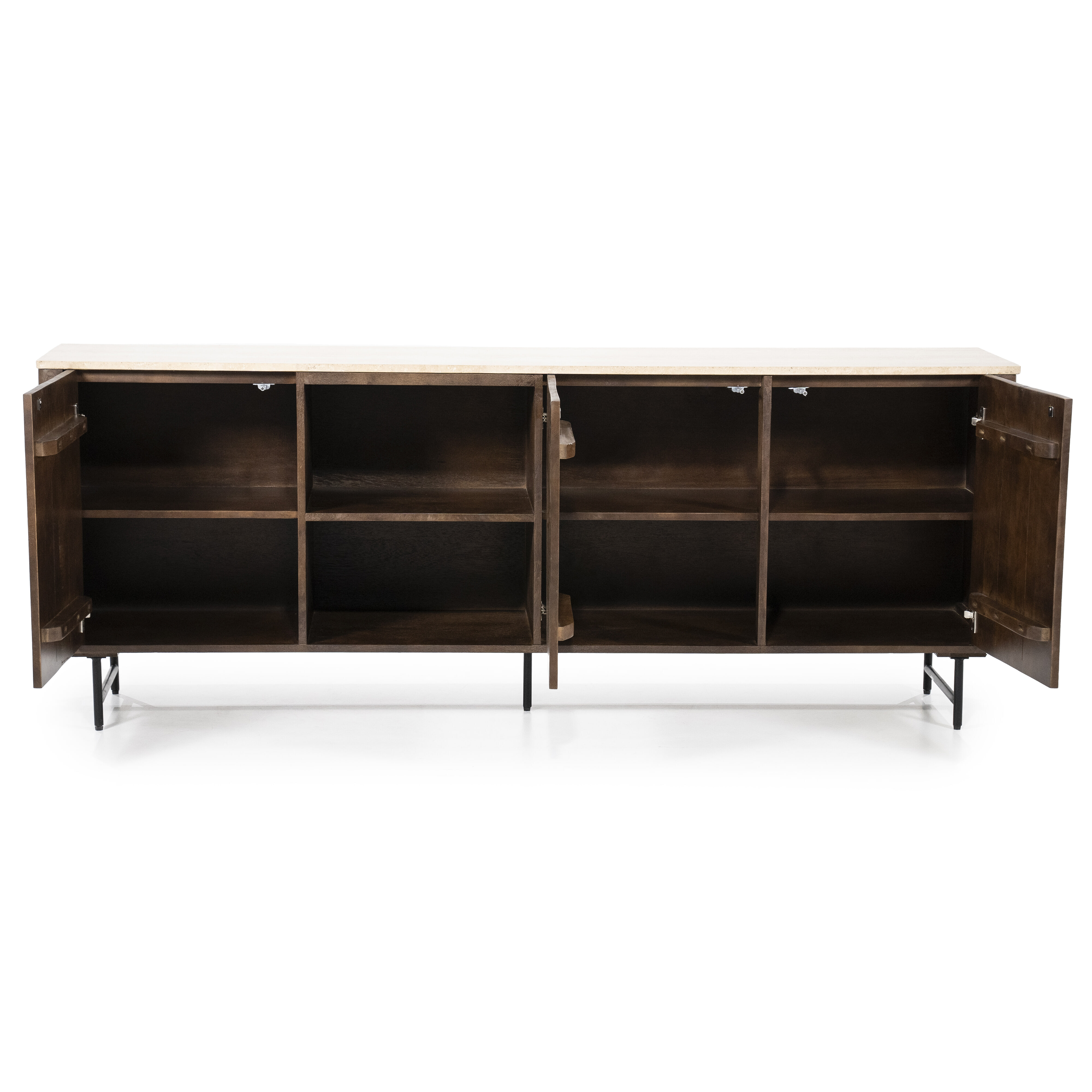 Eleonora Dressoir 'Lio' Mangohout en Travertin, 200cm