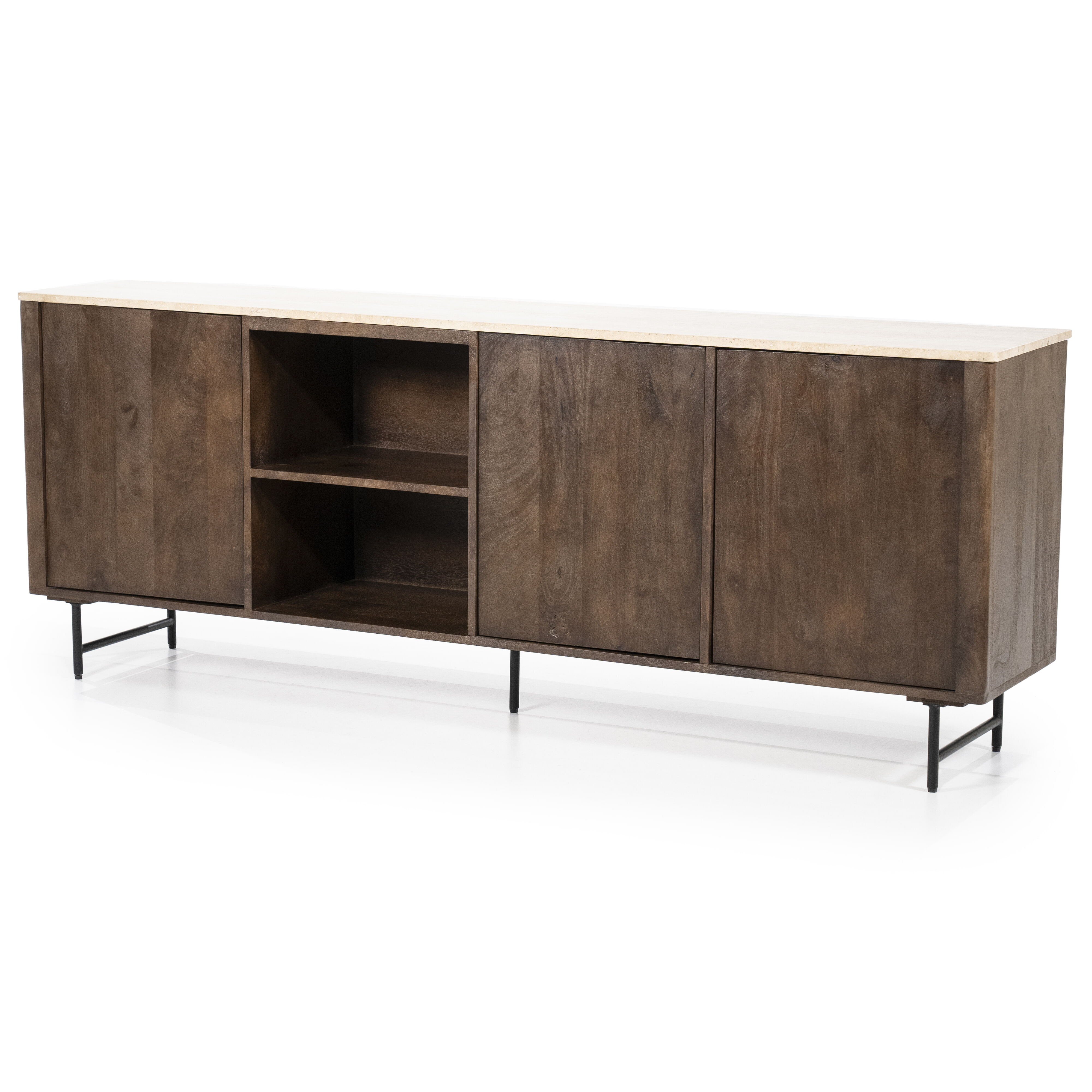 Eleonora Dressoir 'Lio' Mangohout en Travertin, 200cm