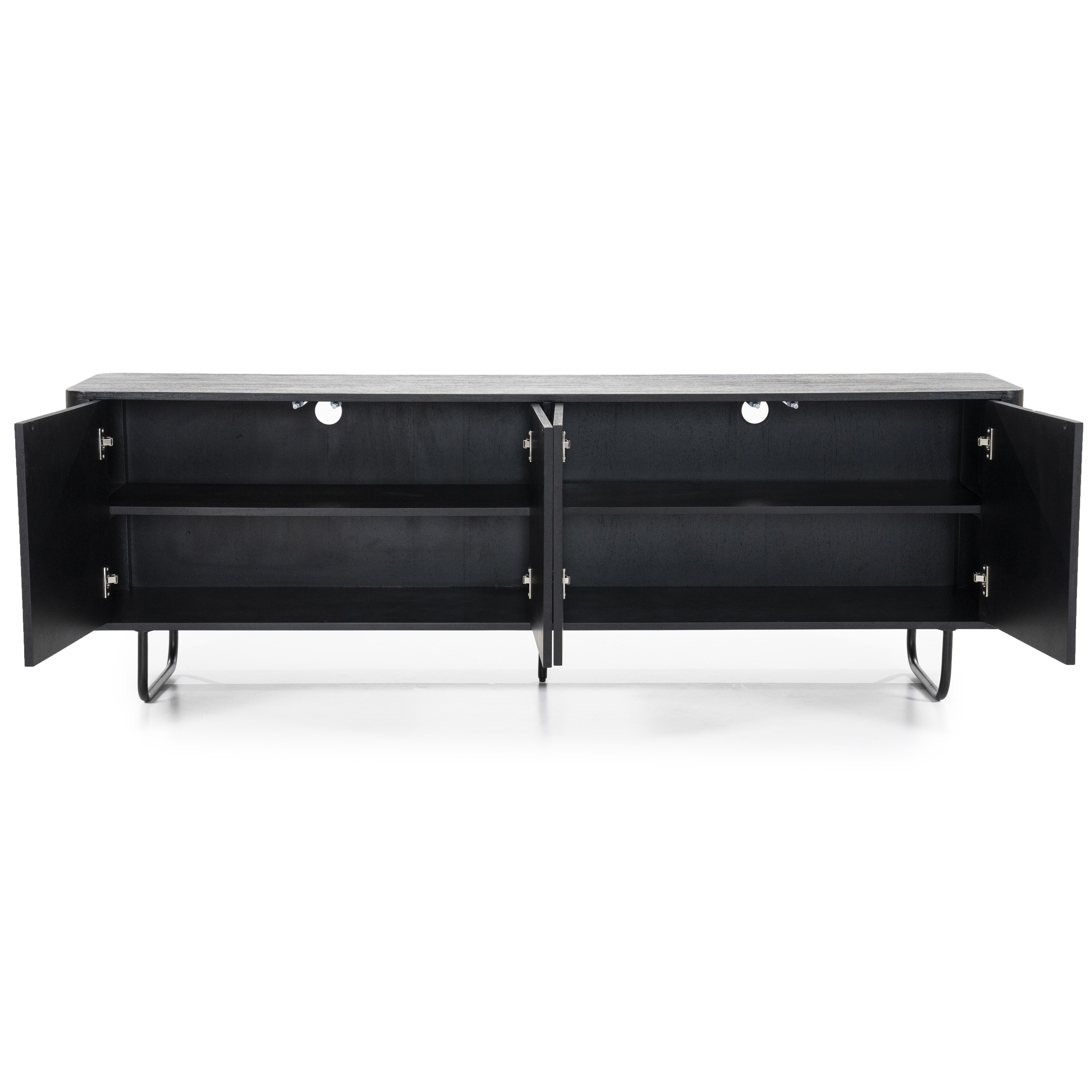 Eleonora TV-meubel 'James' Mangohout, 180cm, kleur Zwart