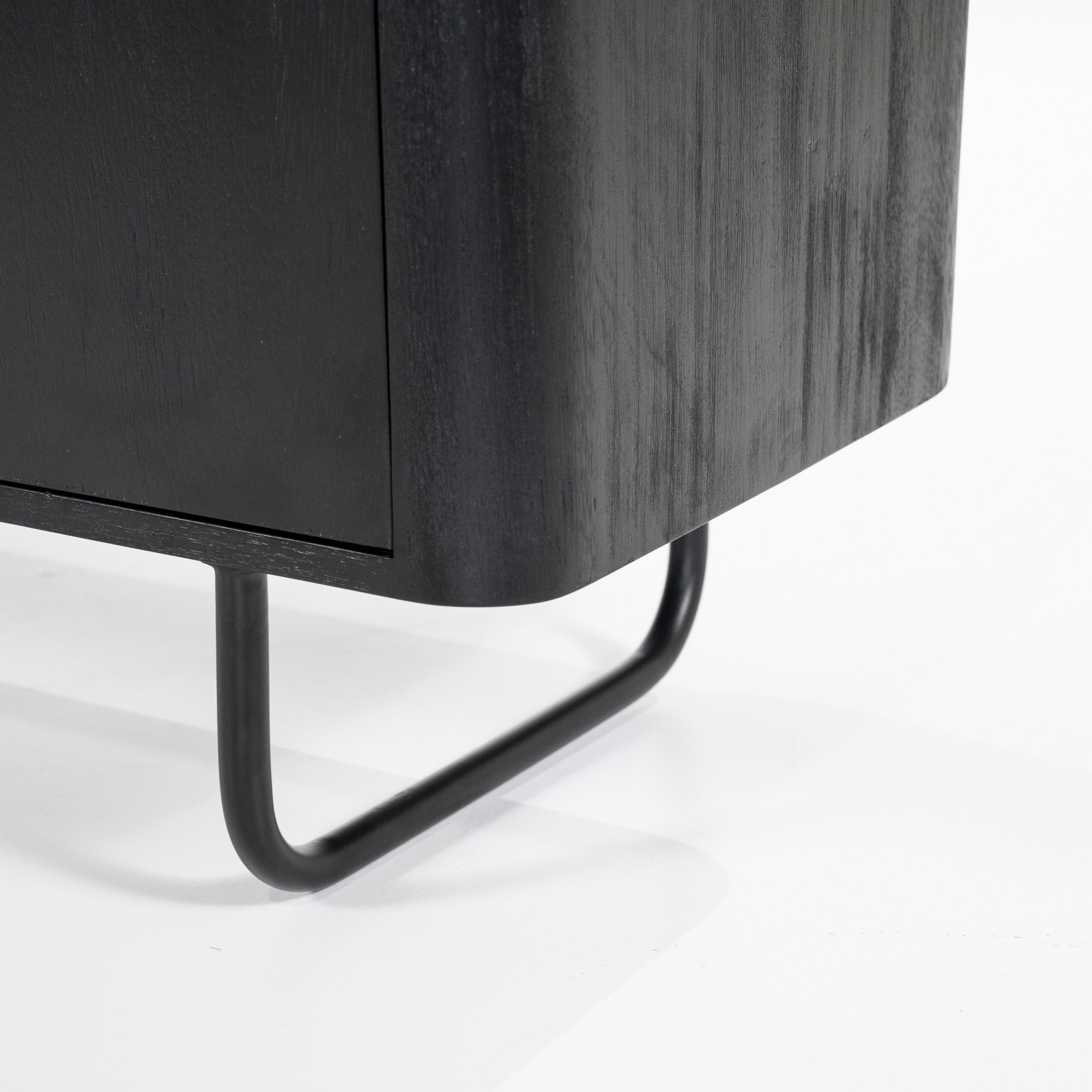 Eleonora TV-meubel 'James' Mangohout, 180cm, kleur Zwart