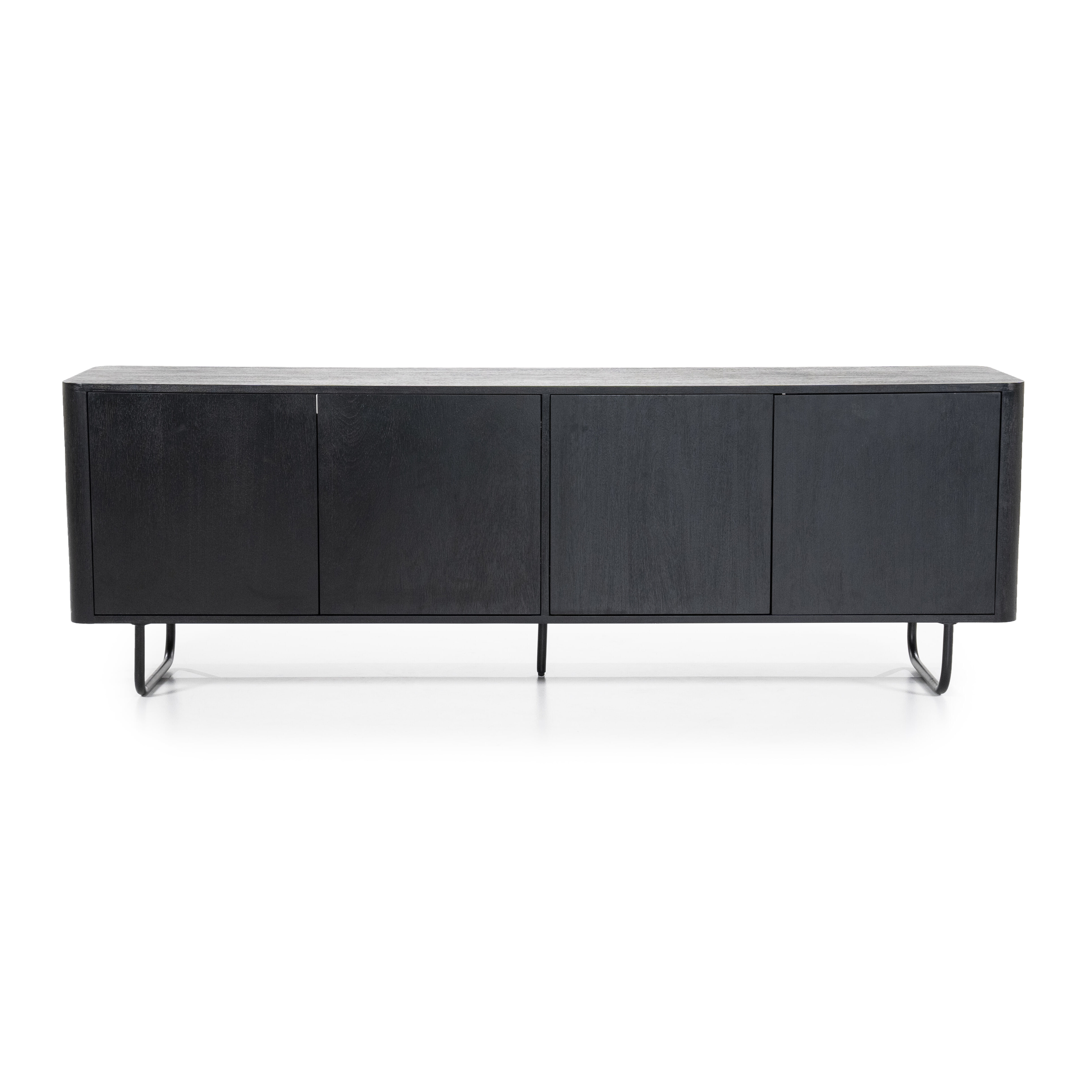 Eleonora TV-meubel 'James' Mangohout, 180cm, kleur Zwart