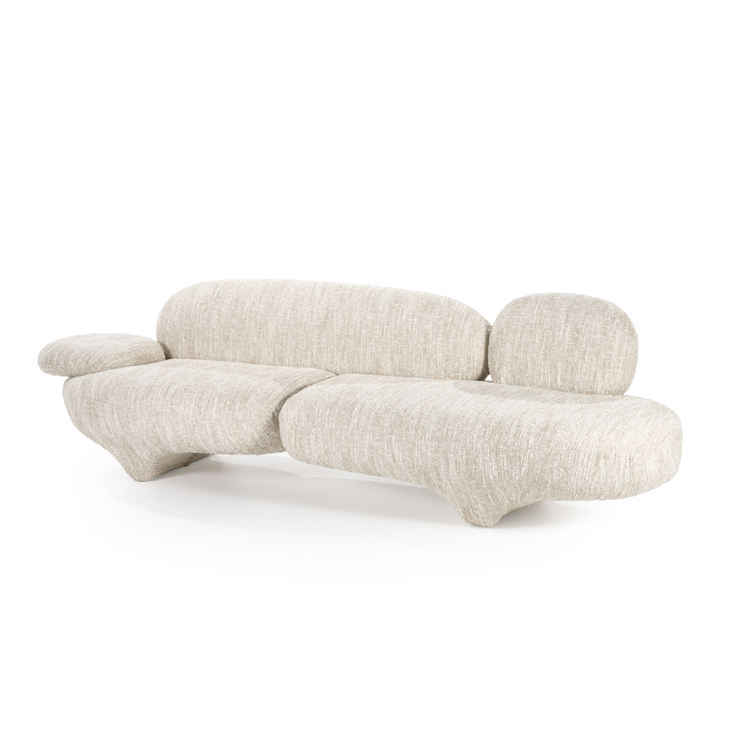 Eleonora Organische Bank 'Jayden' 265cm, kleur Beige