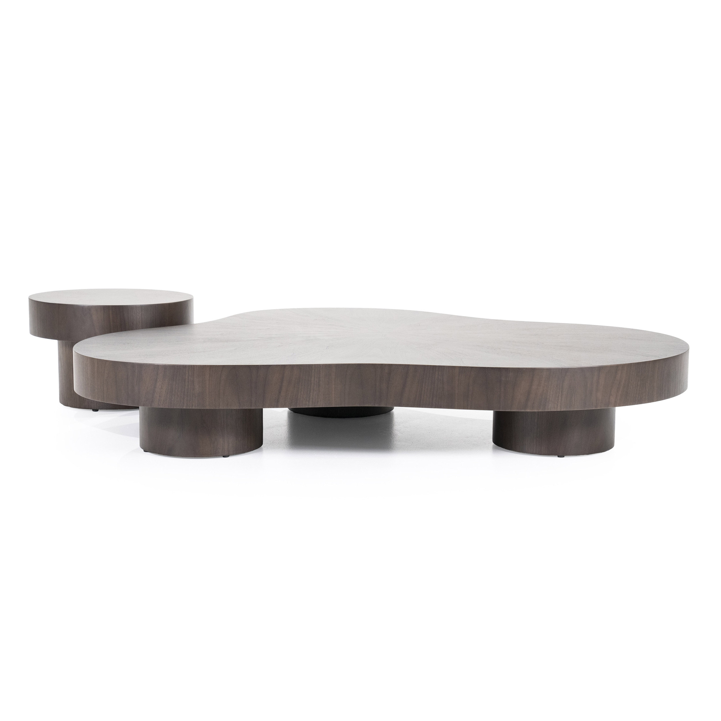 Eleonora Organische Salontafel 'Bobbie' 150 x 110cm, Walnoot, kleur Bruin
