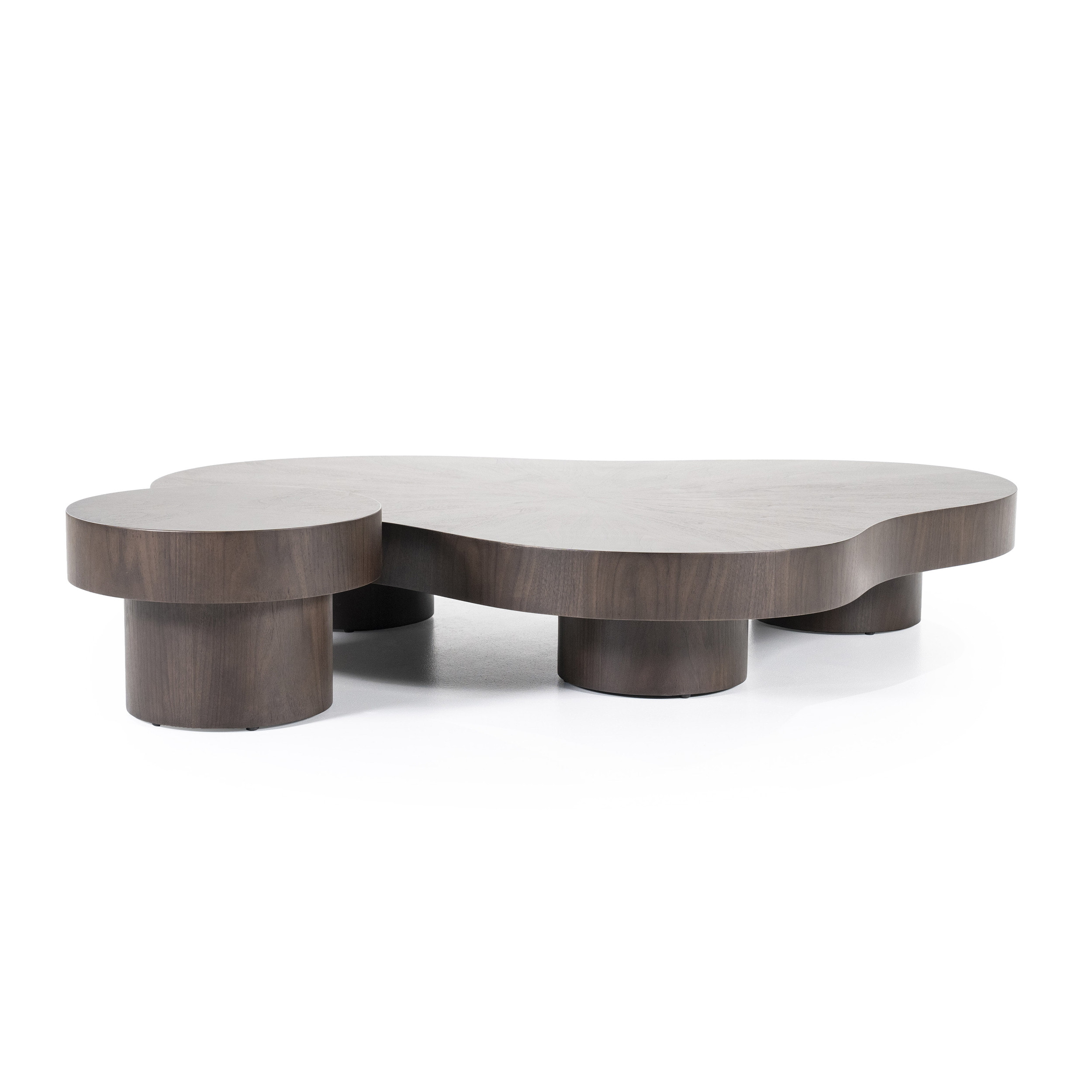 Eleonora Organische Salontafel 'Bobbie' 150 x 110cm, Walnoot, kleur Bruin
