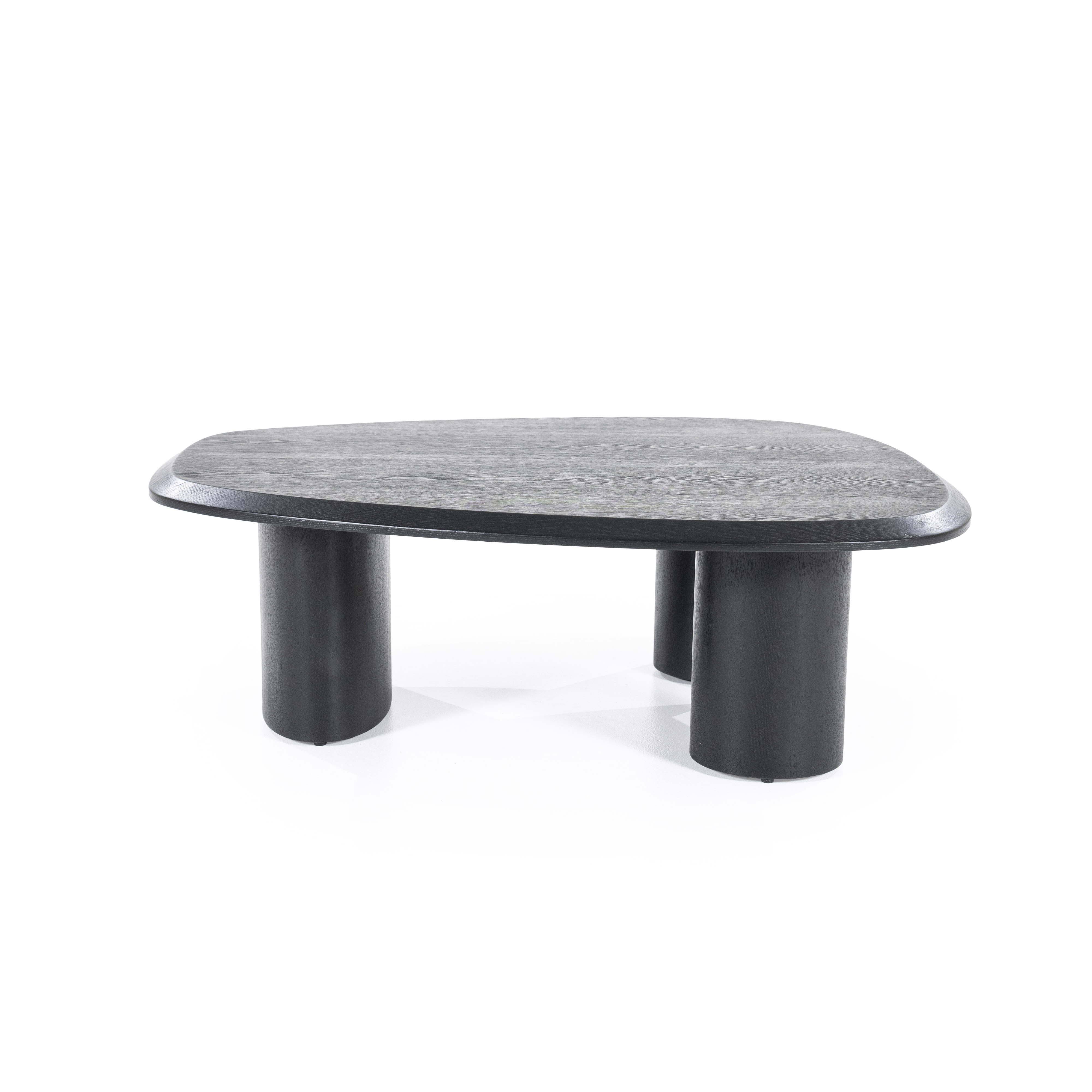 Eleonora Organische Salontafel 'Walter' Eiken, 96 x 78cm, kleur Zwart (per stuk)