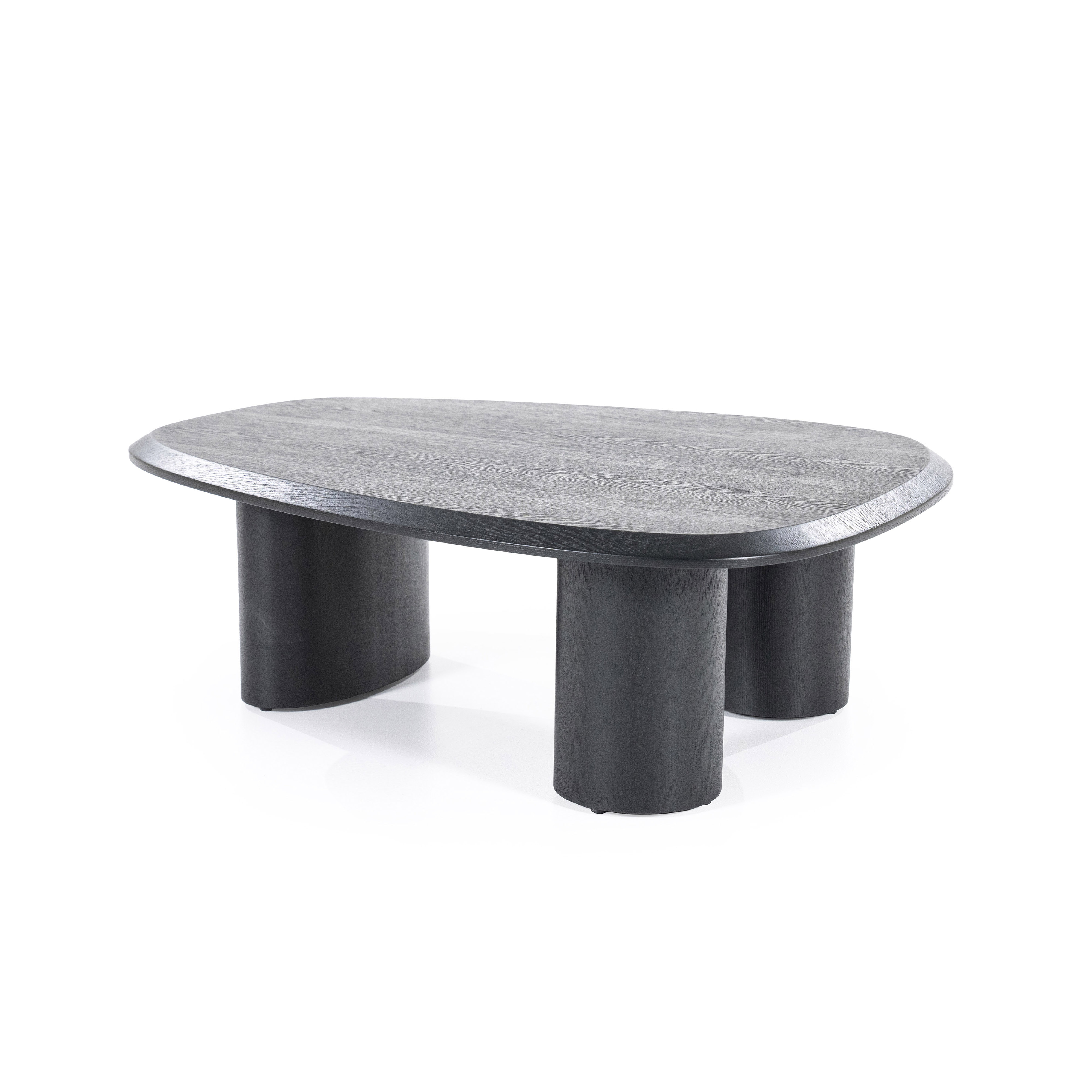 Eleonora Organische Salontafel 'Walter' Eiken, 96 x 78cm, kleur Zwart (per stuk)