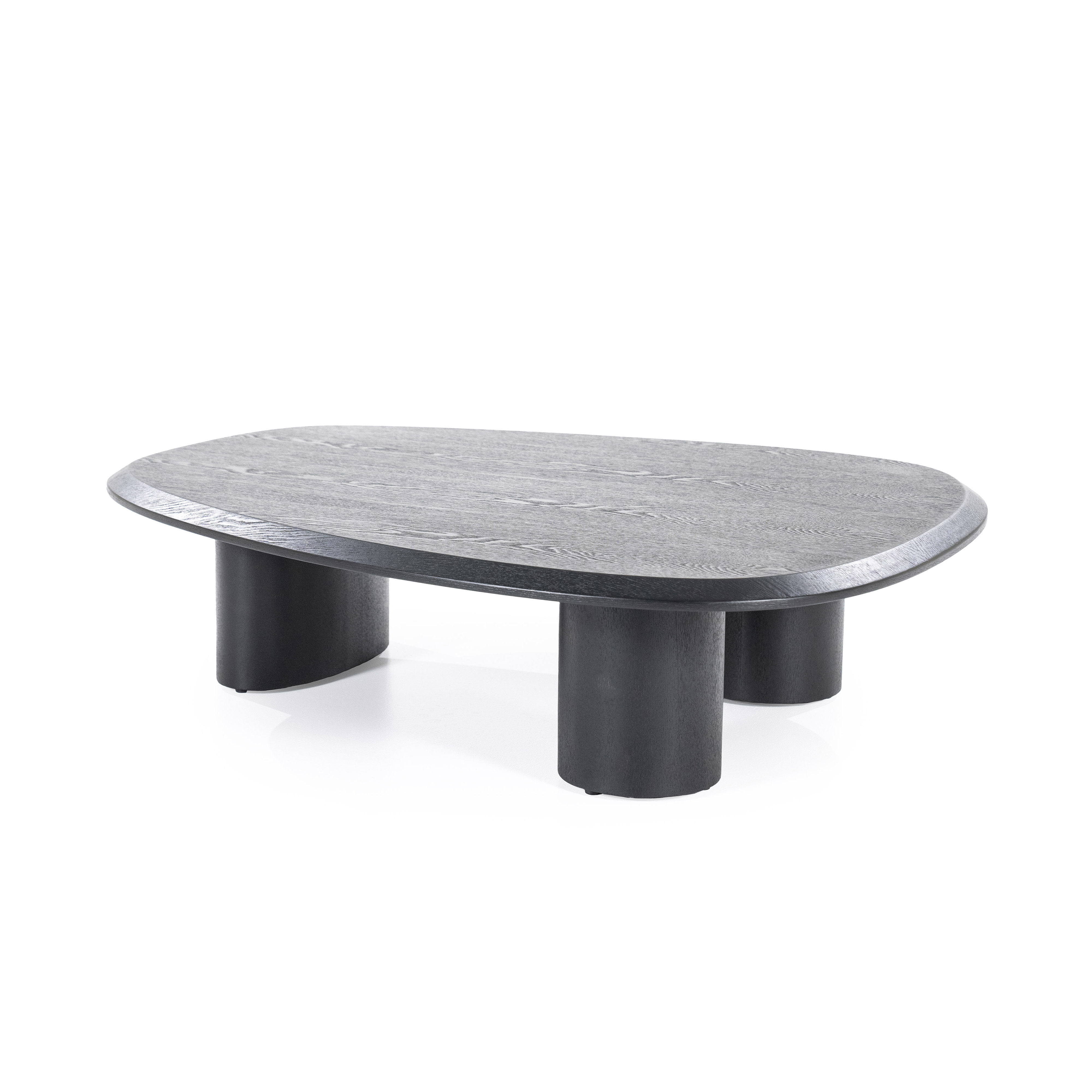 Eleonora Organische Salontafel 'Walter' Eiken, 106 x 88cm, kleur zwart