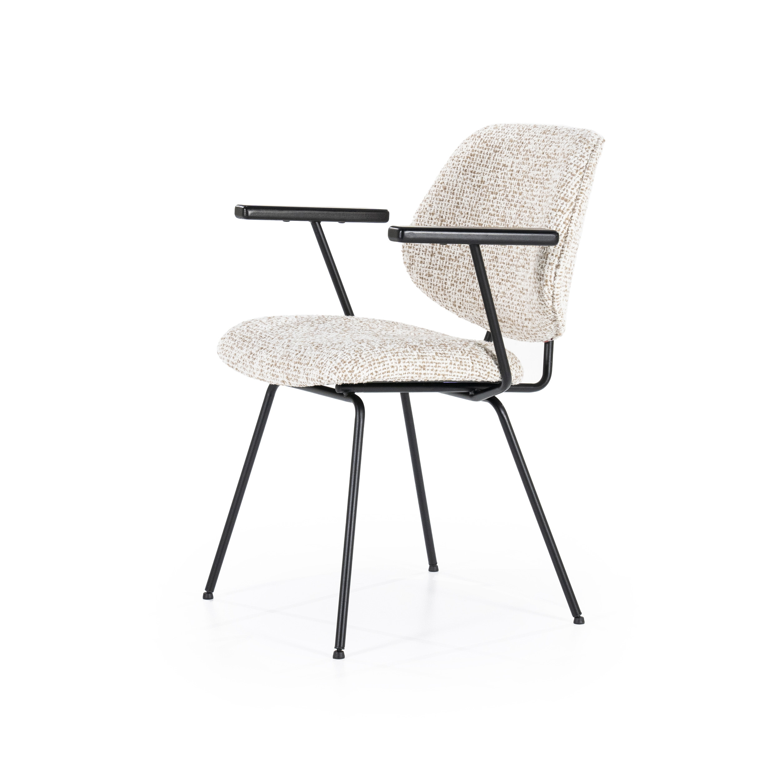 Eleonora Eetkamerstoel 'Jon' Met armleuning, kleur Beige