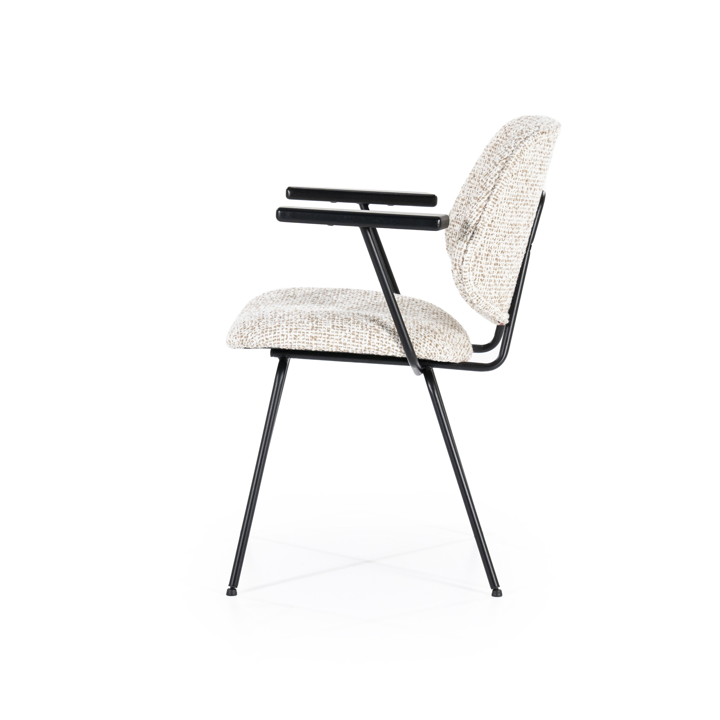 Eleonora Eetkamerstoel 'Jon' Met armleuning, kleur Beige