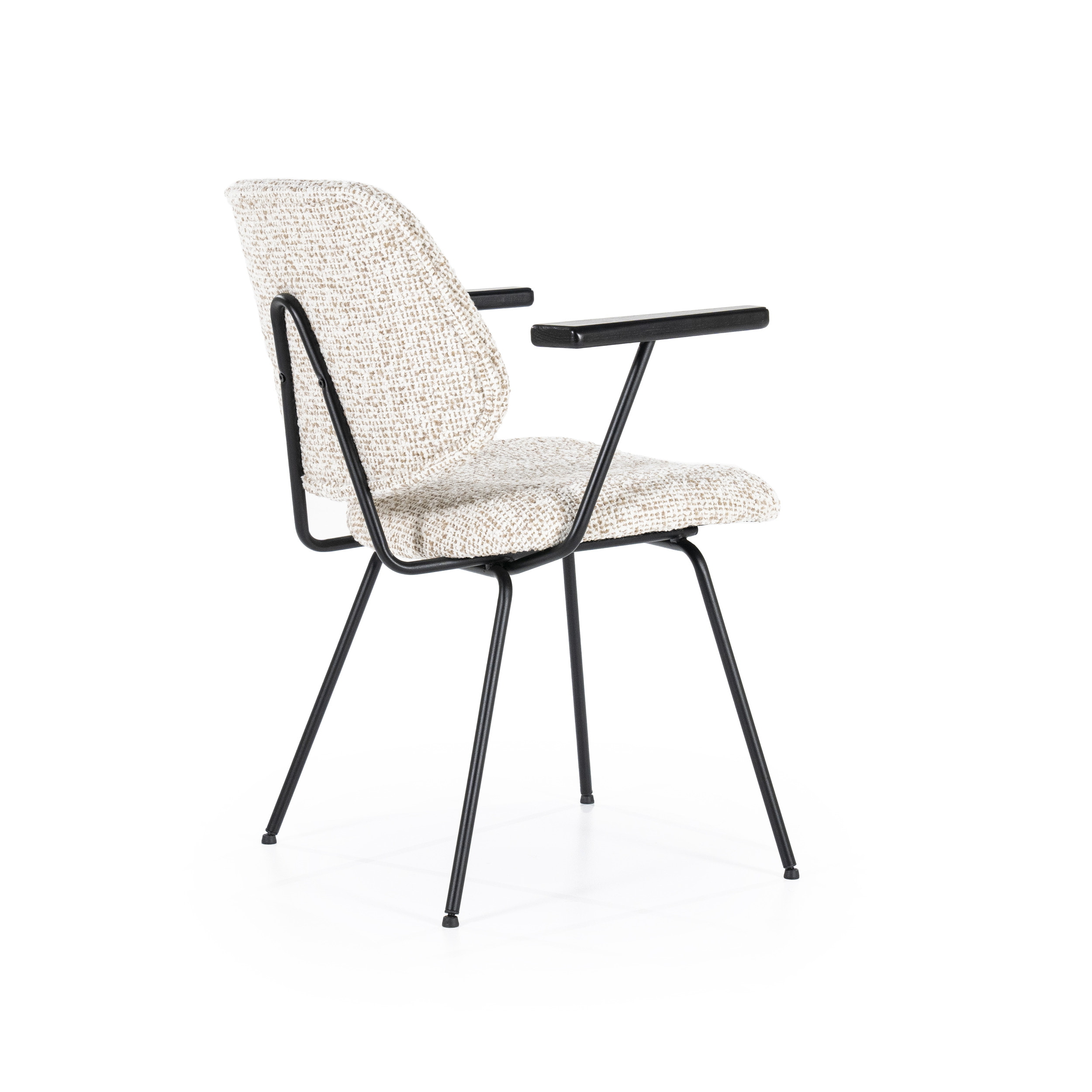 Eleonora Eetkamerstoel 'Jon' Met armleuning, kleur Beige