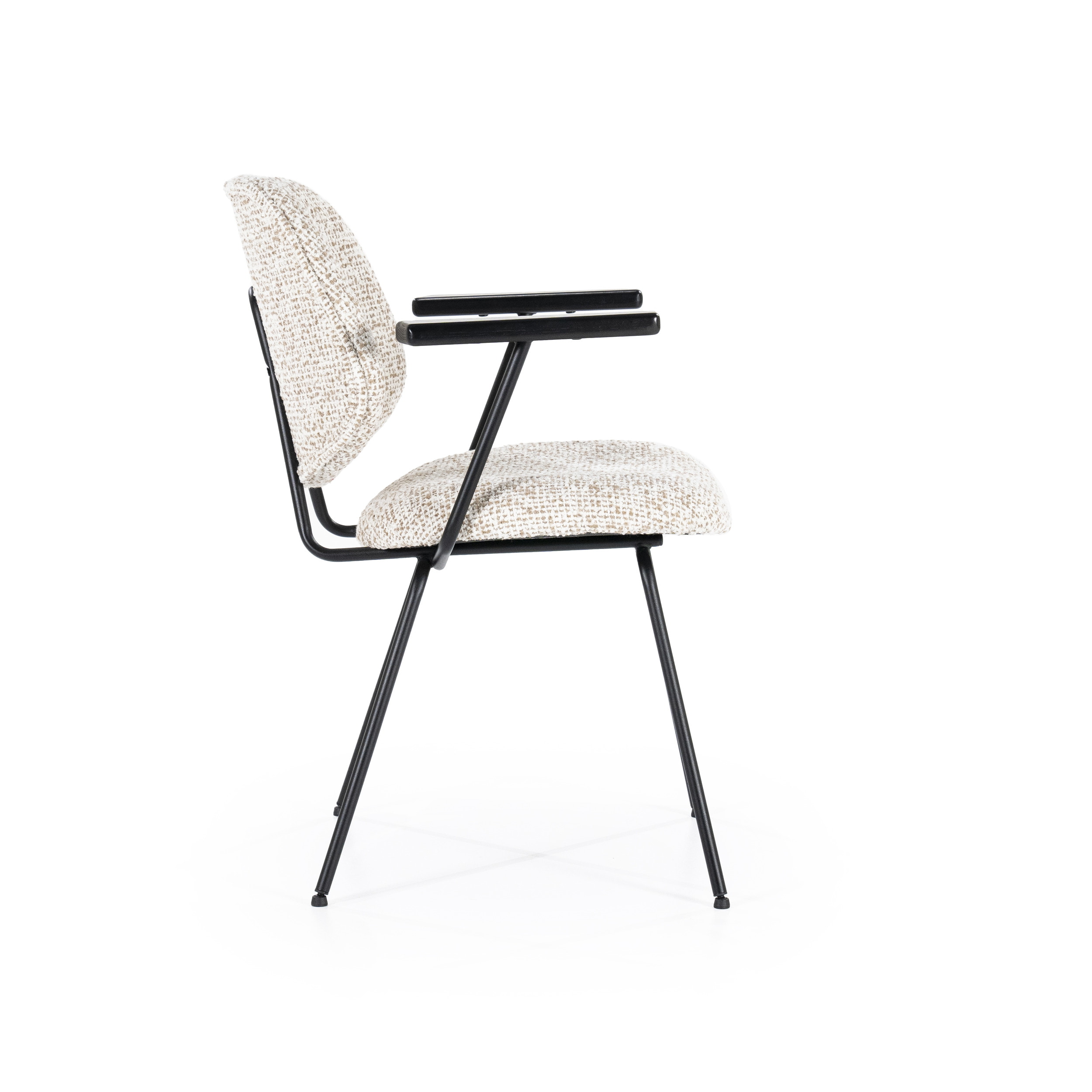 Eleonora Eetkamerstoel 'Jon' Met armleuning, kleur Beige