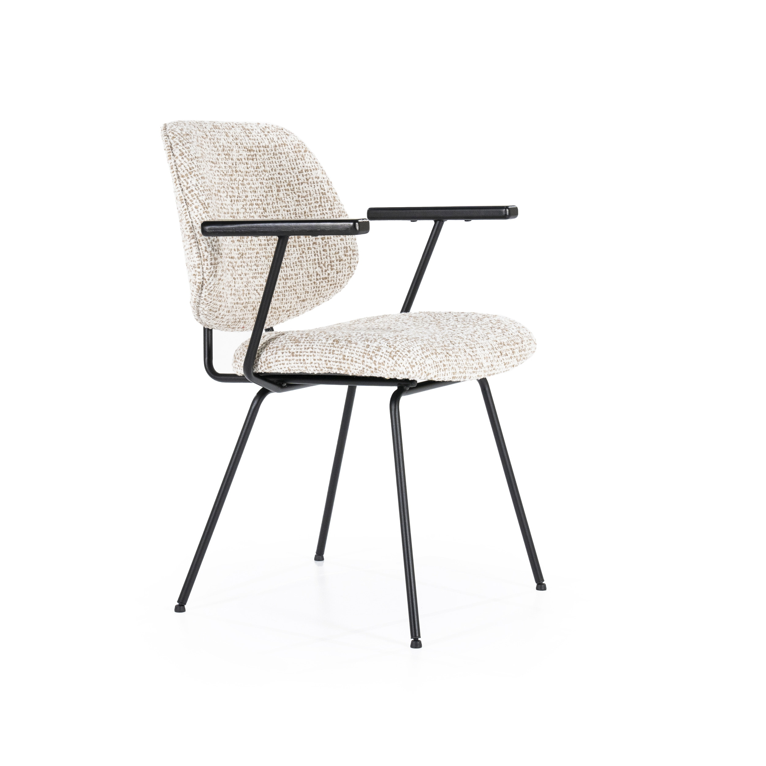 Eleonora Eetkamerstoel 'Jon' Met armleuning, kleur Beige
