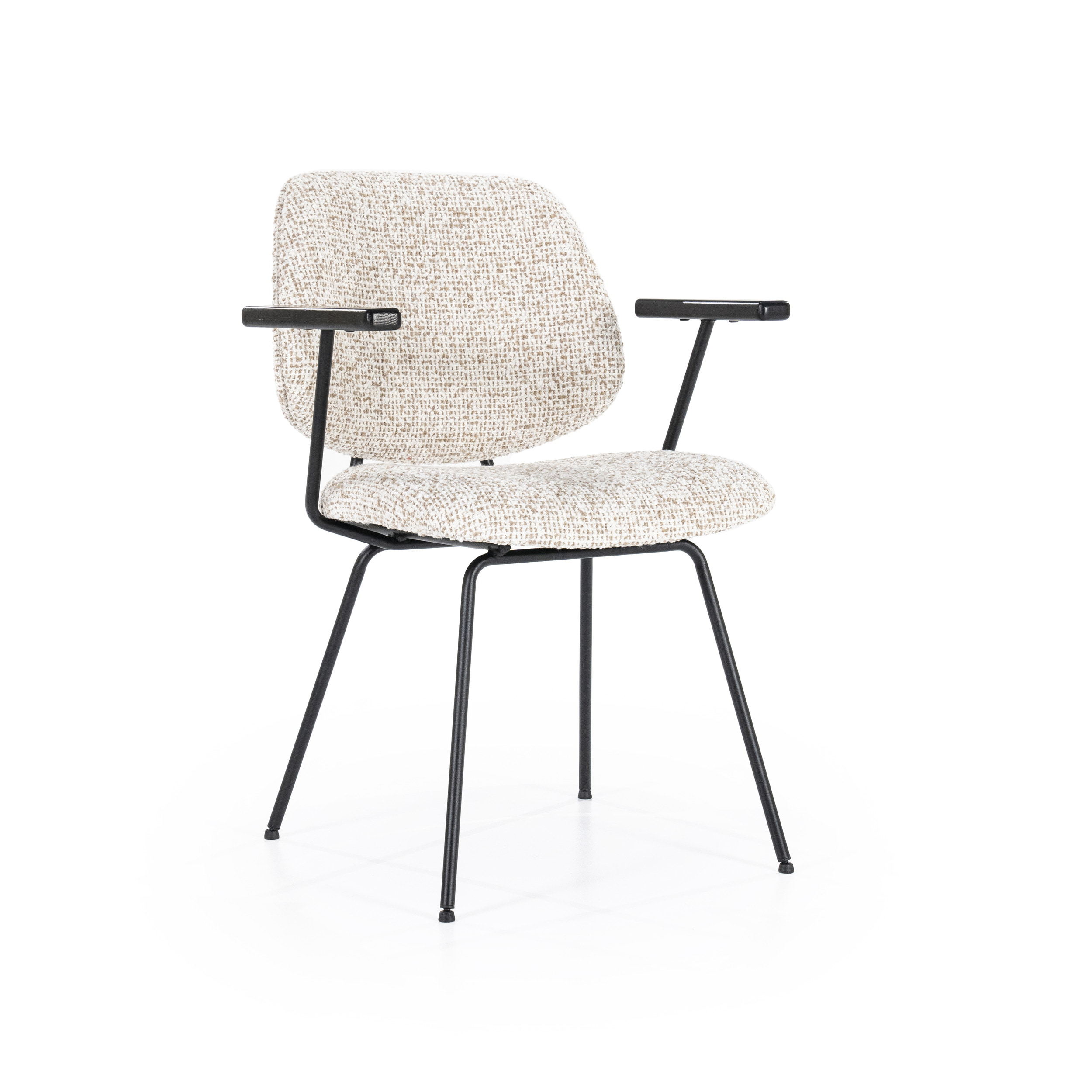 Eleonora Eetkamerstoel 'Jon' Met armleuning, kleur Beige