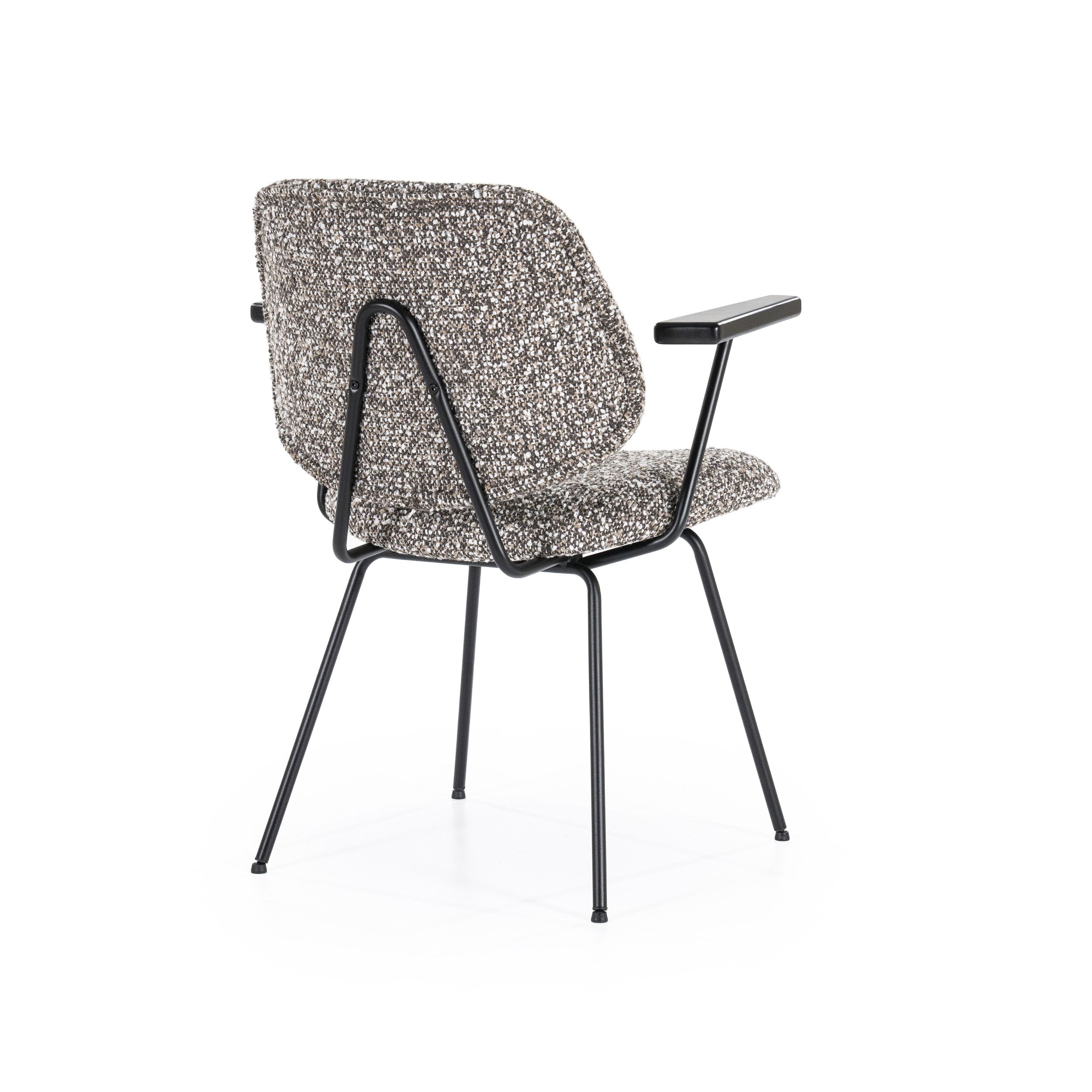 Eleonora Eetkamerstoel 'Jon' Met armleuning, kleur Taupe