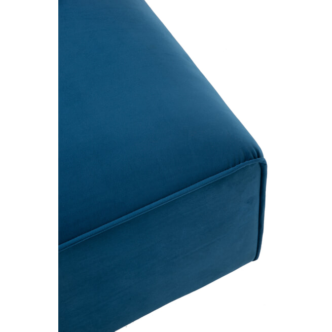 J-Line Hocker 'Amalia' Velvet, kleur Blauw
