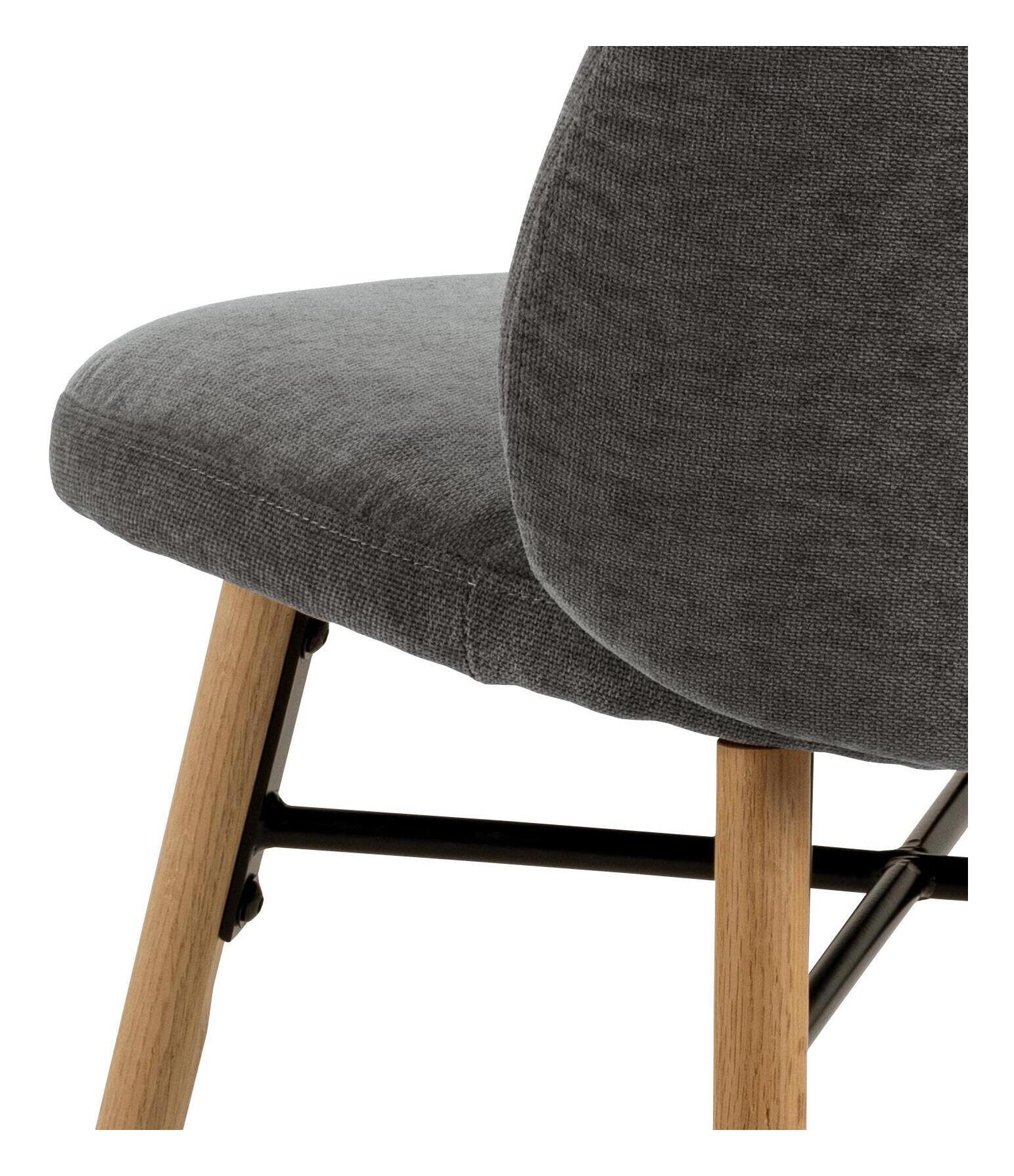 Bendt Eetkamerstoel 'Mehan' Chenille, kleur Donkergrijs