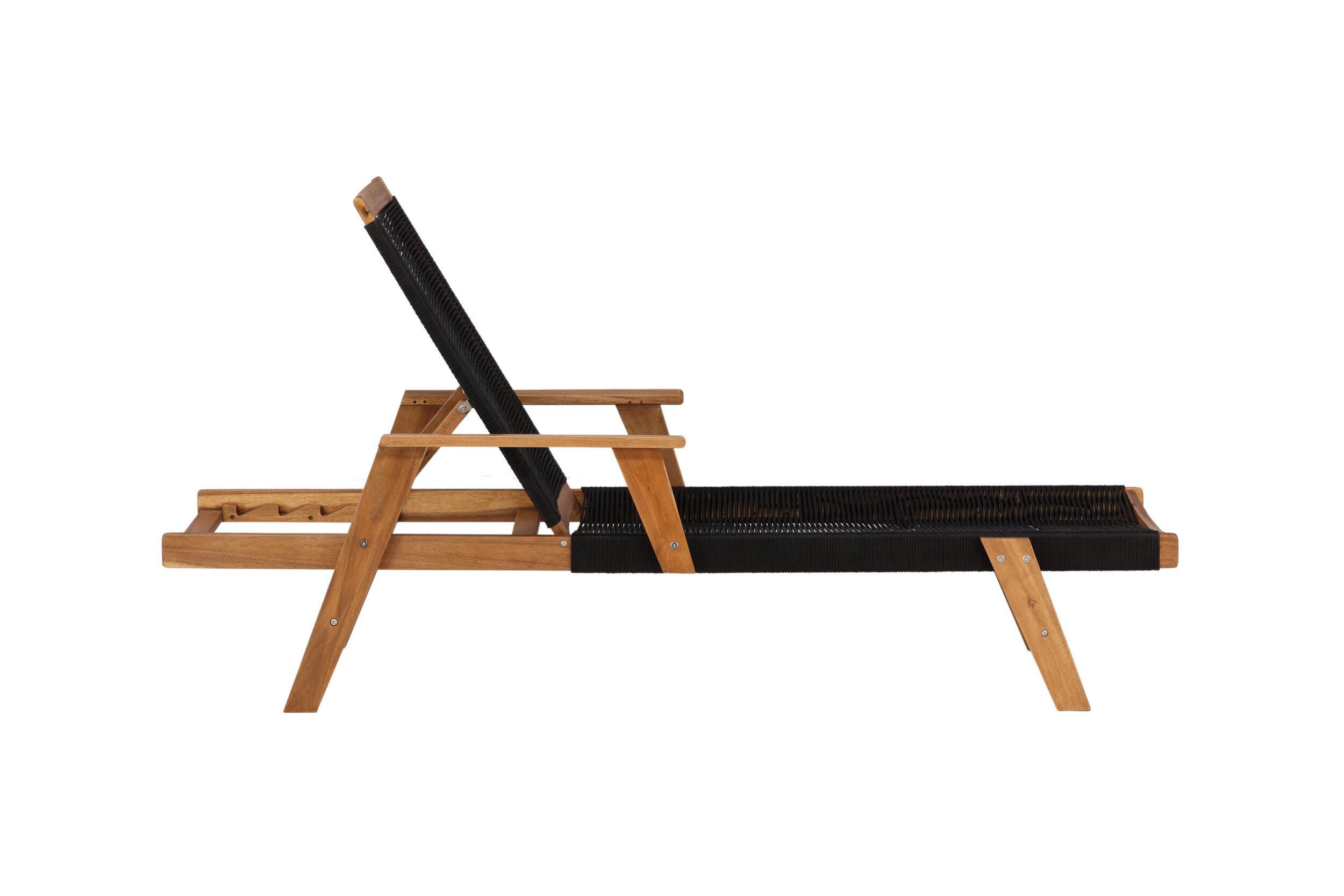 Nohr Ligbed 'Shaelynn' Acaciahout, kleur Zwart