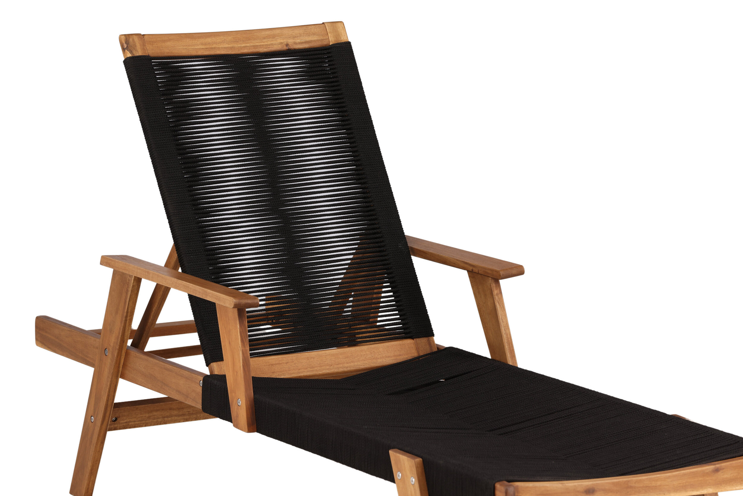 Nohr Ligbed 'Shaelynn' Acaciahout, kleur Zwart