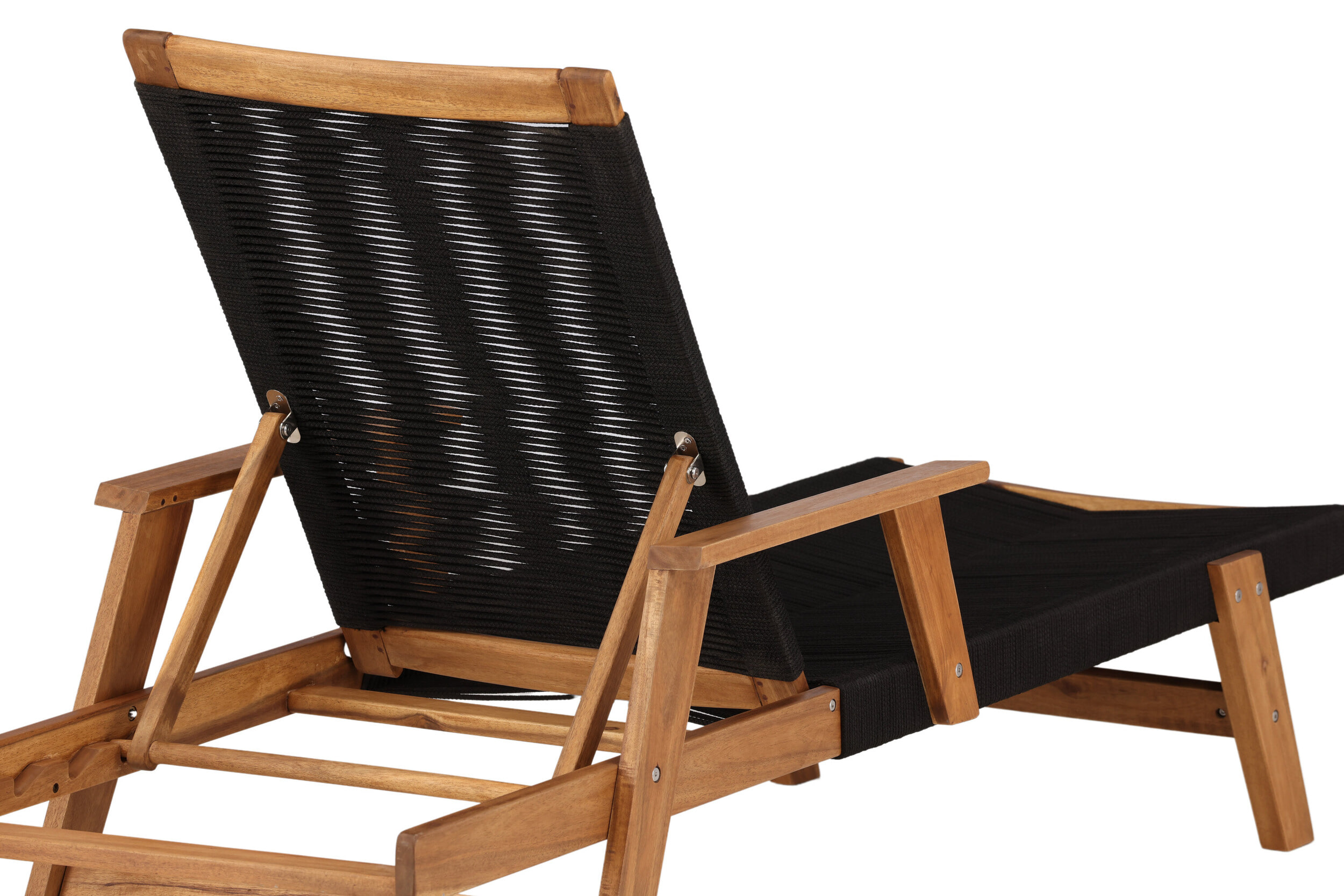 Nohr Ligbed 'Shaelynn' Acaciahout, kleur Zwart