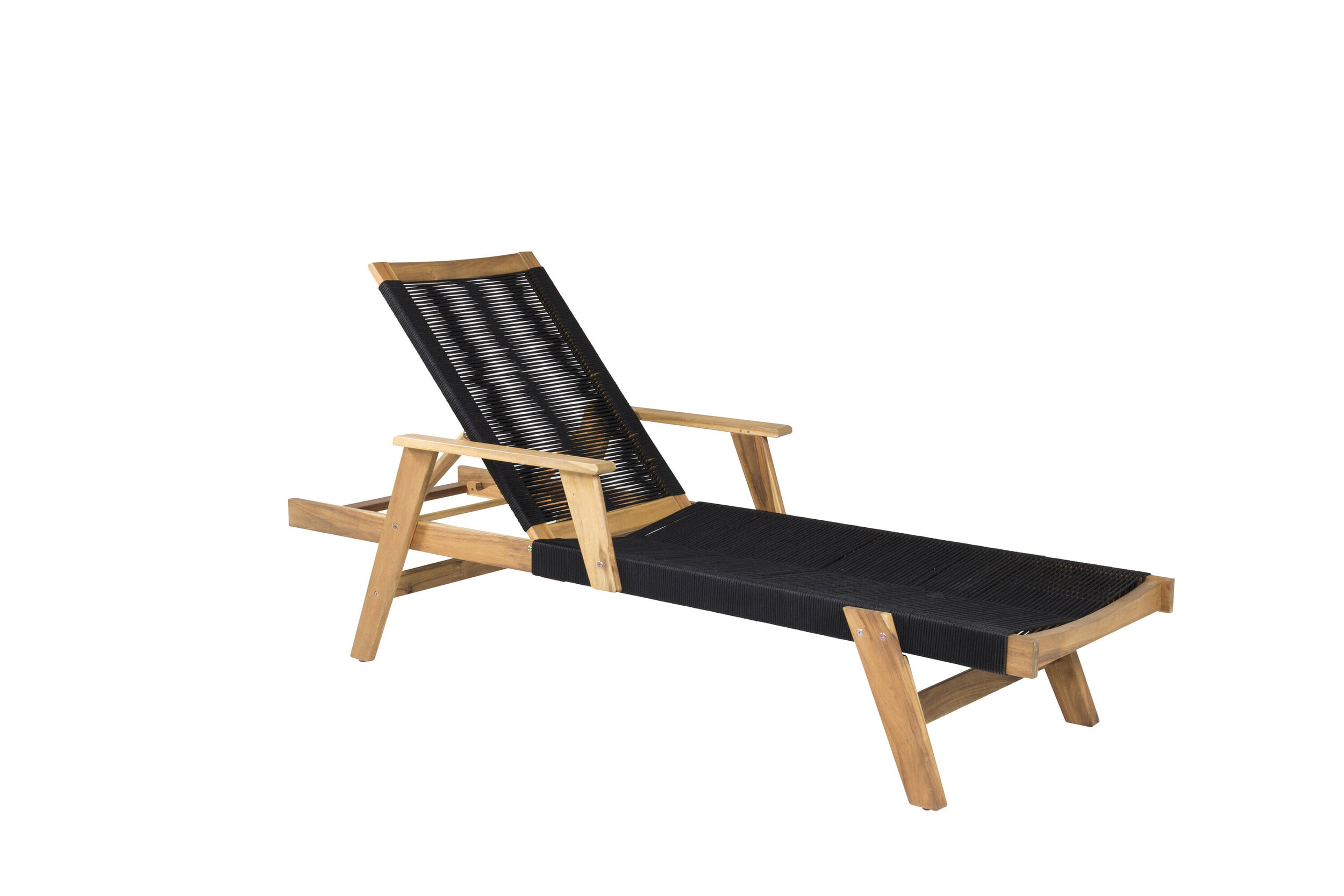 Nohr Ligbed 'Shaelynn' Acaciahout, kleur Zwart