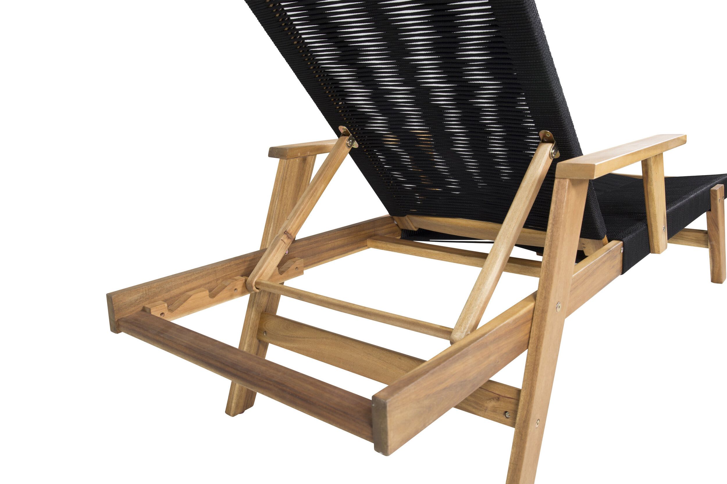 Nohr Ligbed 'Shaelynn' Acaciahout, kleur Zwart