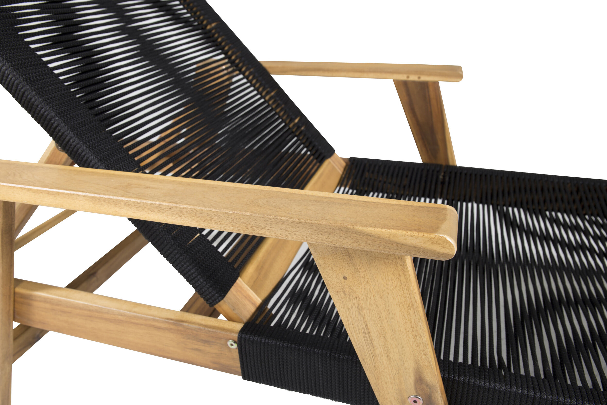 Nohr Ligbed 'Shaelynn' Acaciahout, kleur Zwart