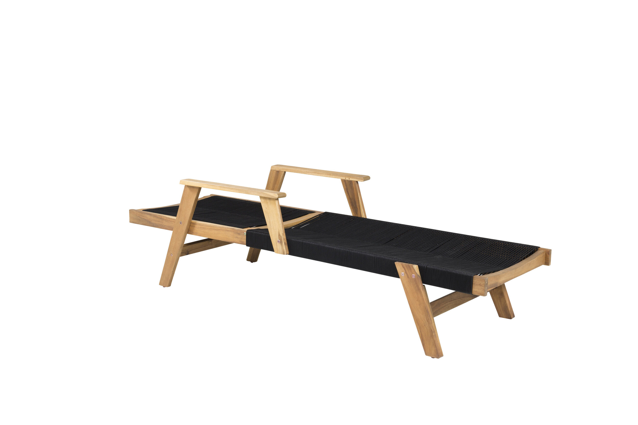 Nohr Ligbed 'Shaelynn' Acaciahout, kleur Zwart