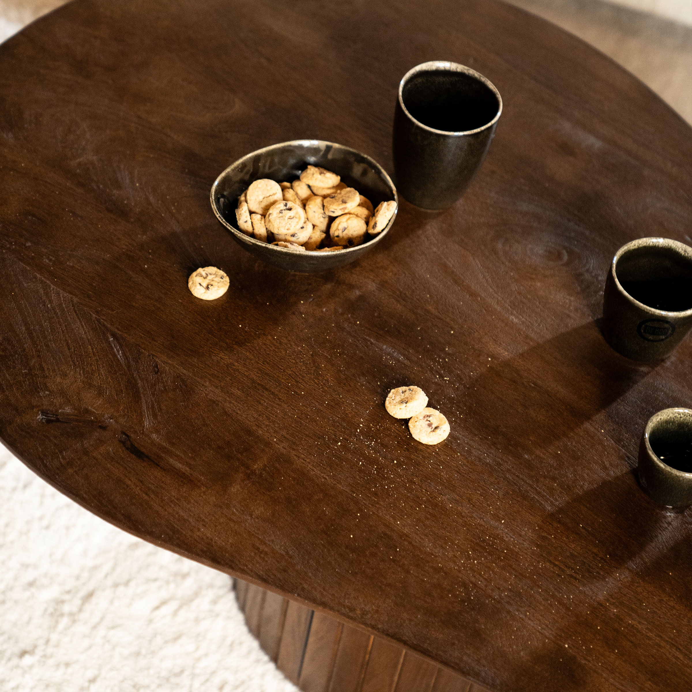 Eleonora Organische Salontafel 'Jordy' Mangohout, 130 x 70cm