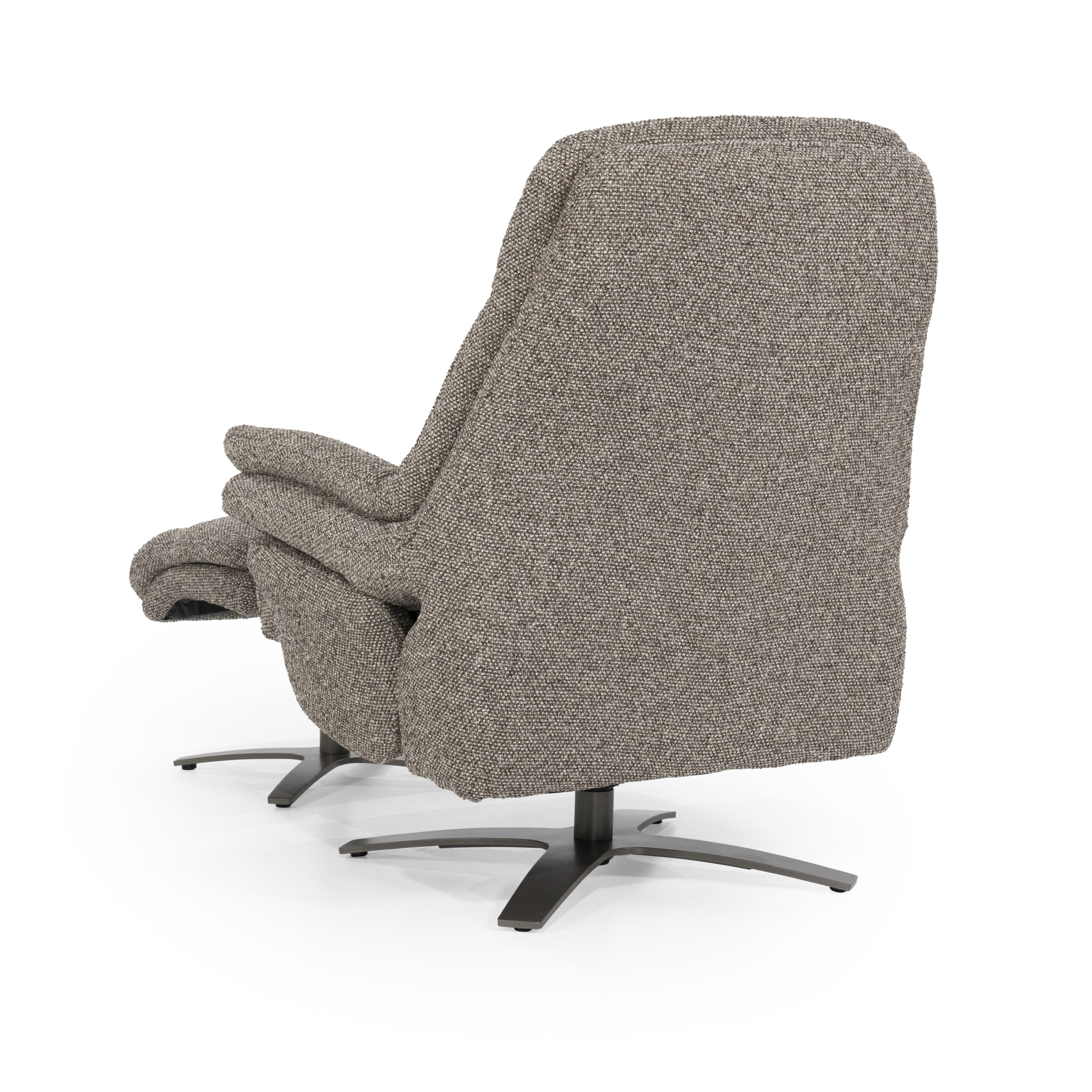 Eleonora Verstelbare Fauteuil 'Caleb' Met voetenbank, kleur Taupe